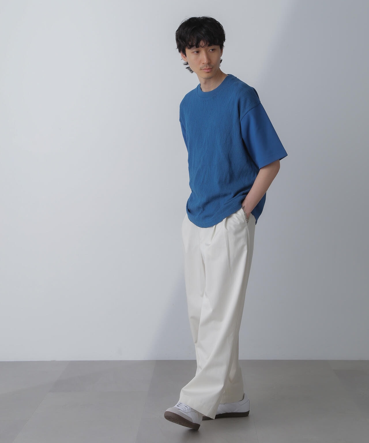 ツートーン切り替えTシャツ 半袖 6724124224