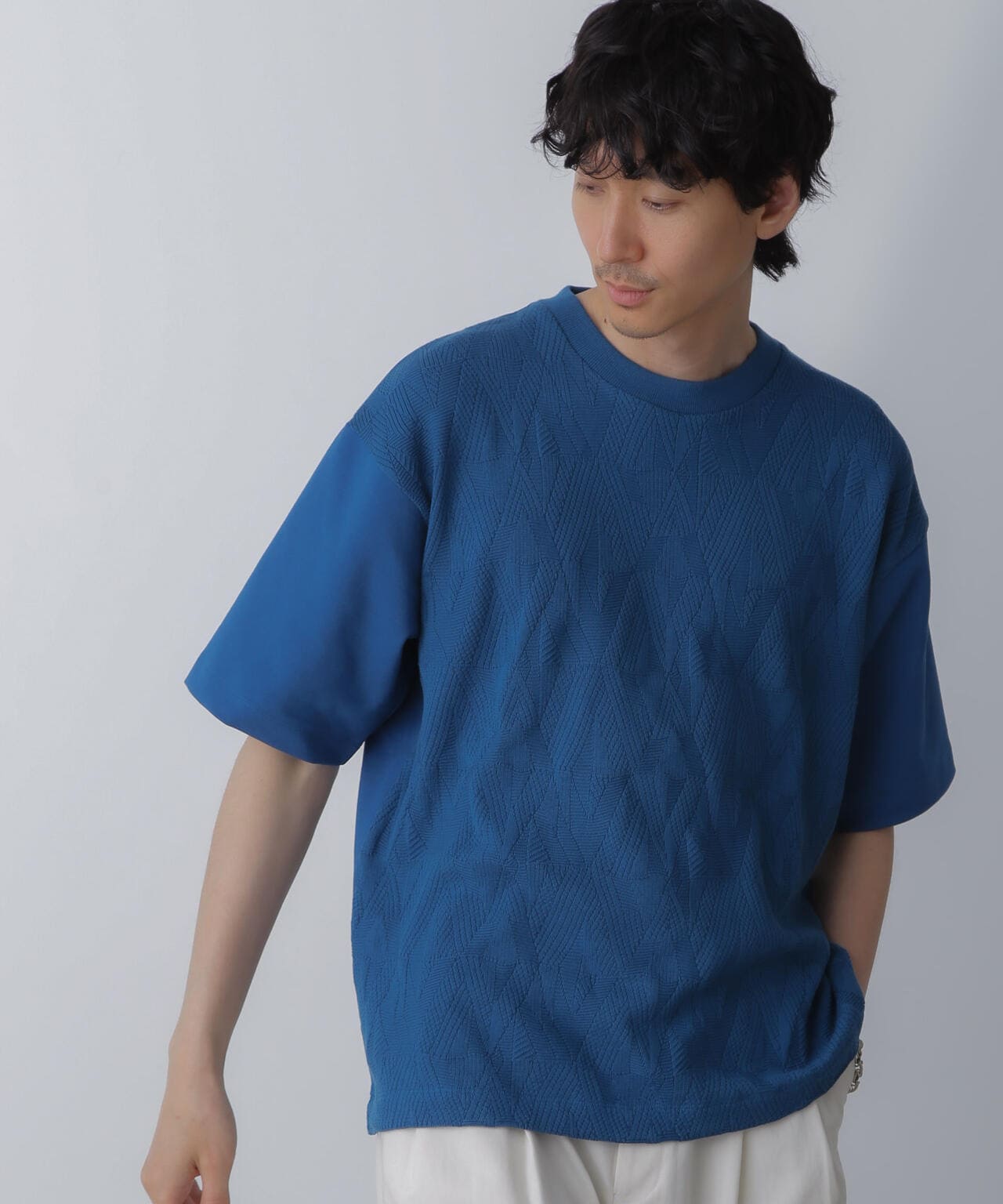 ツートーン切り替えTシャツ 半袖 6724124224