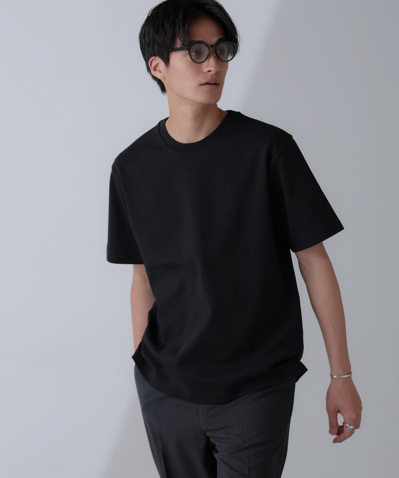 ダブルスムースクルーネックＴシャツ 半袖 6724124231