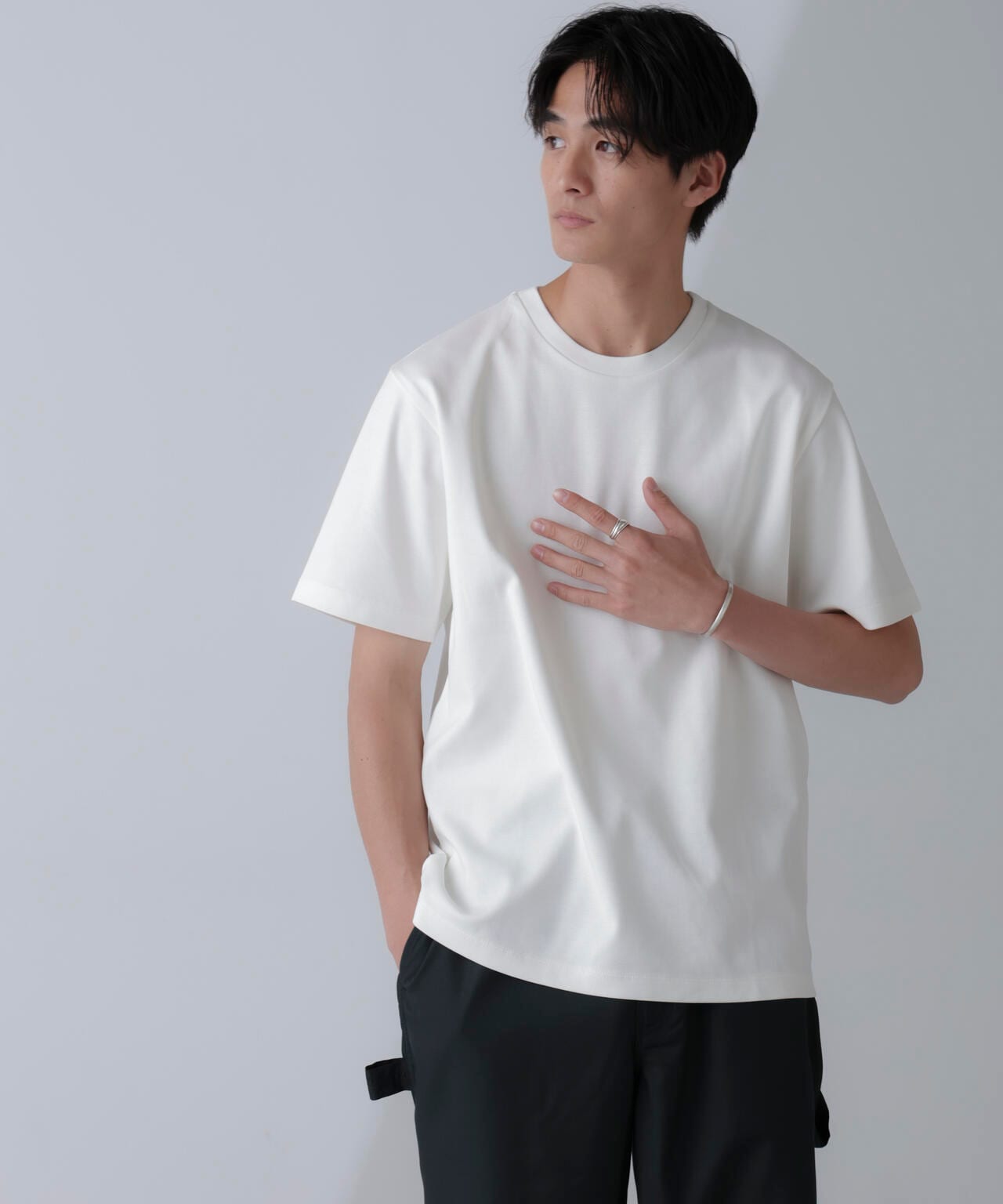 ダブルスムースクルーネックＴシャツ 半袖 6724124231