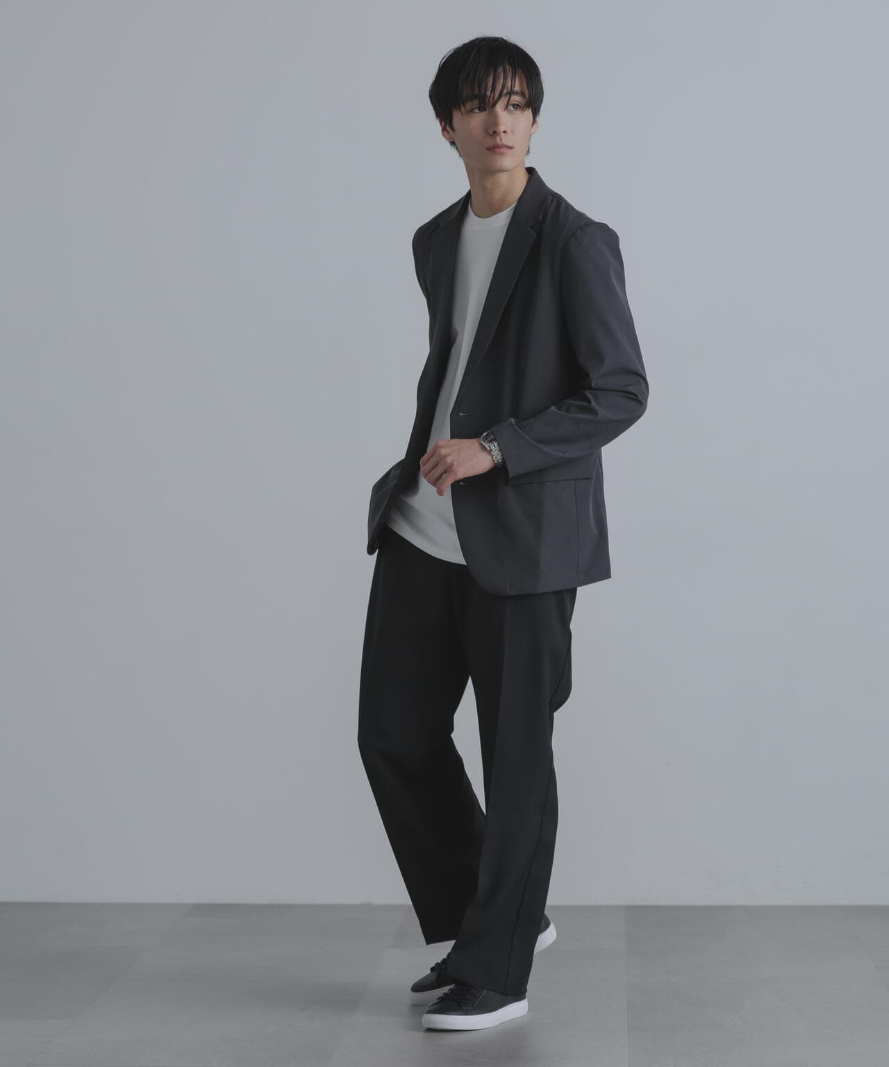 ストレッチツイルストレートスラックス(セットアップ可) 6724127211