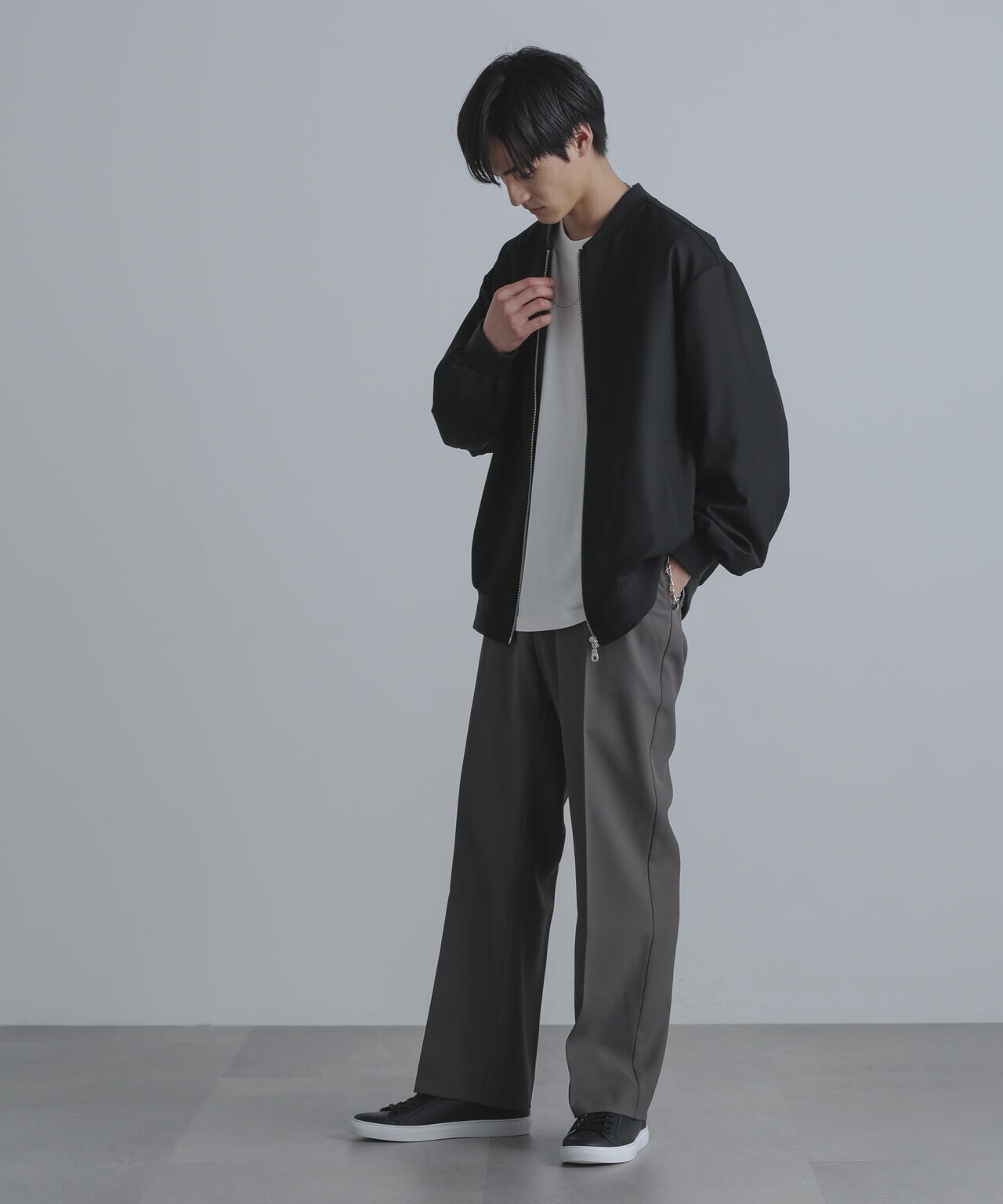 ストレッチツイルストレートスラックス(セットアップ可) 6724127211