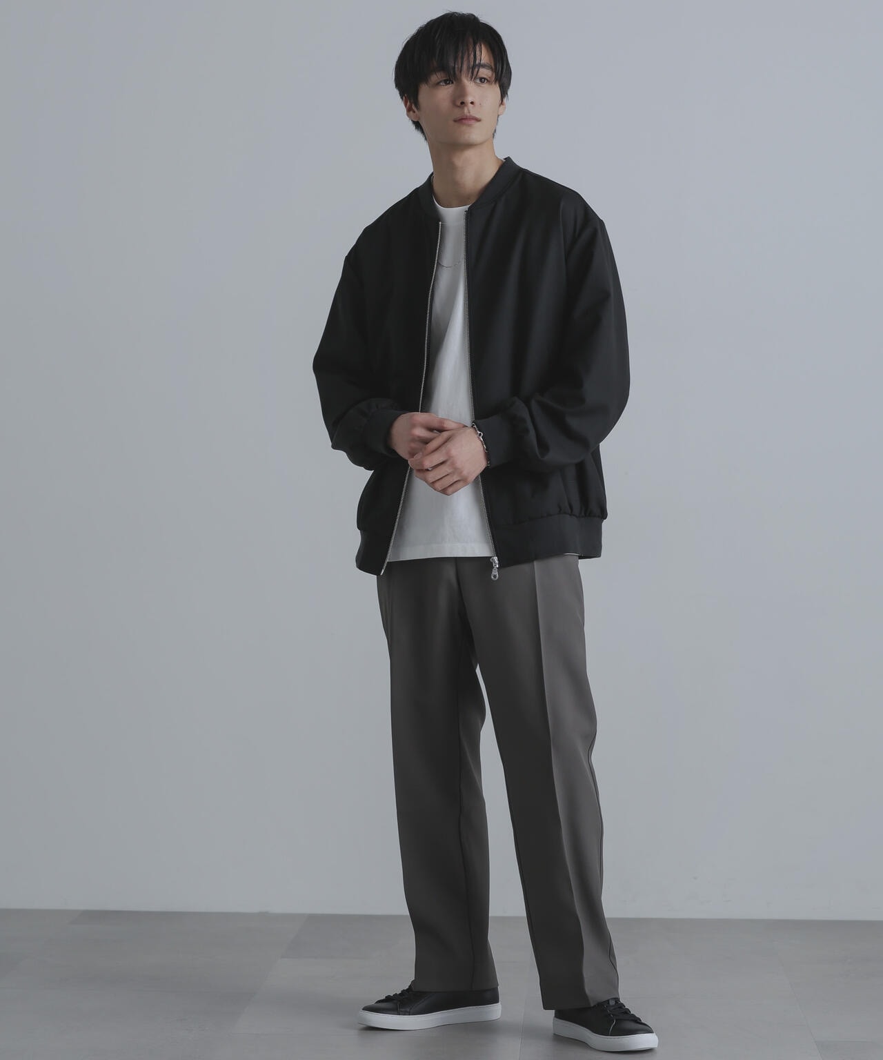 ストレッチツイルストレートスラックス(セットアップ可) 6724127211