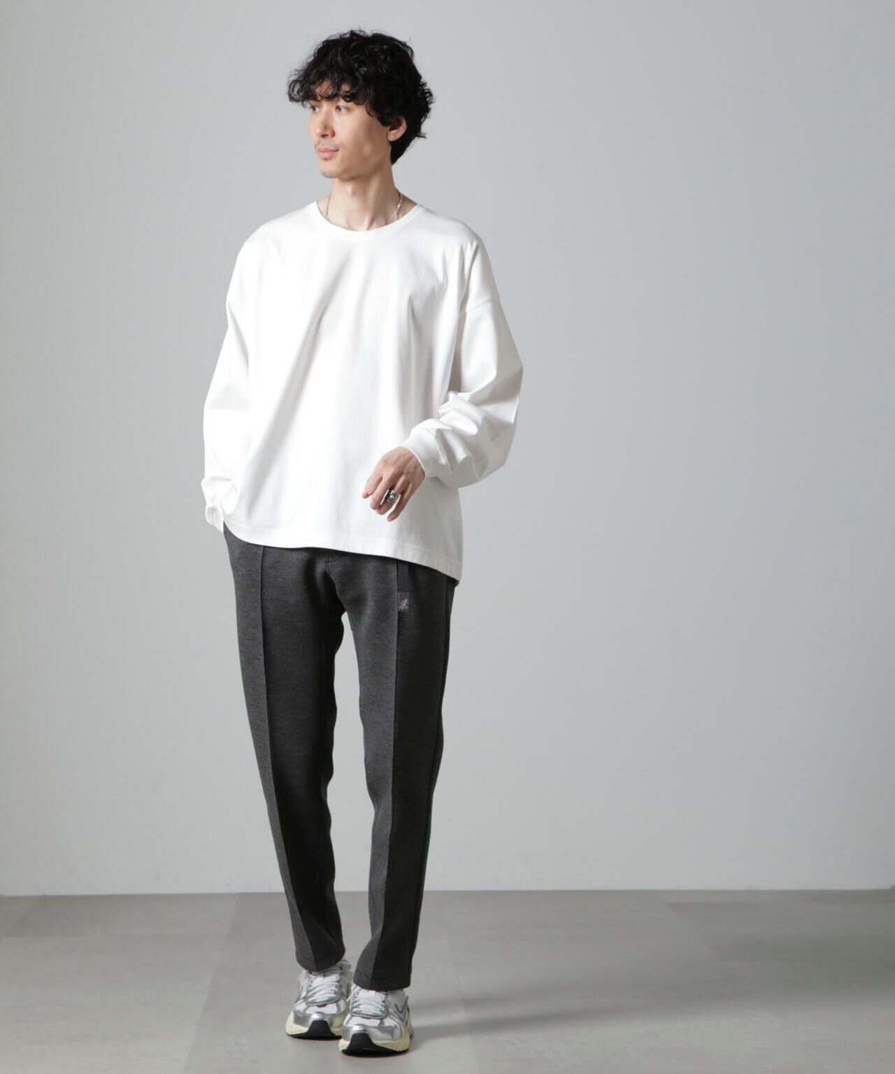 WEB限定/アンチスメル ルーズ クルーネックTシャツ 長袖 6724223213