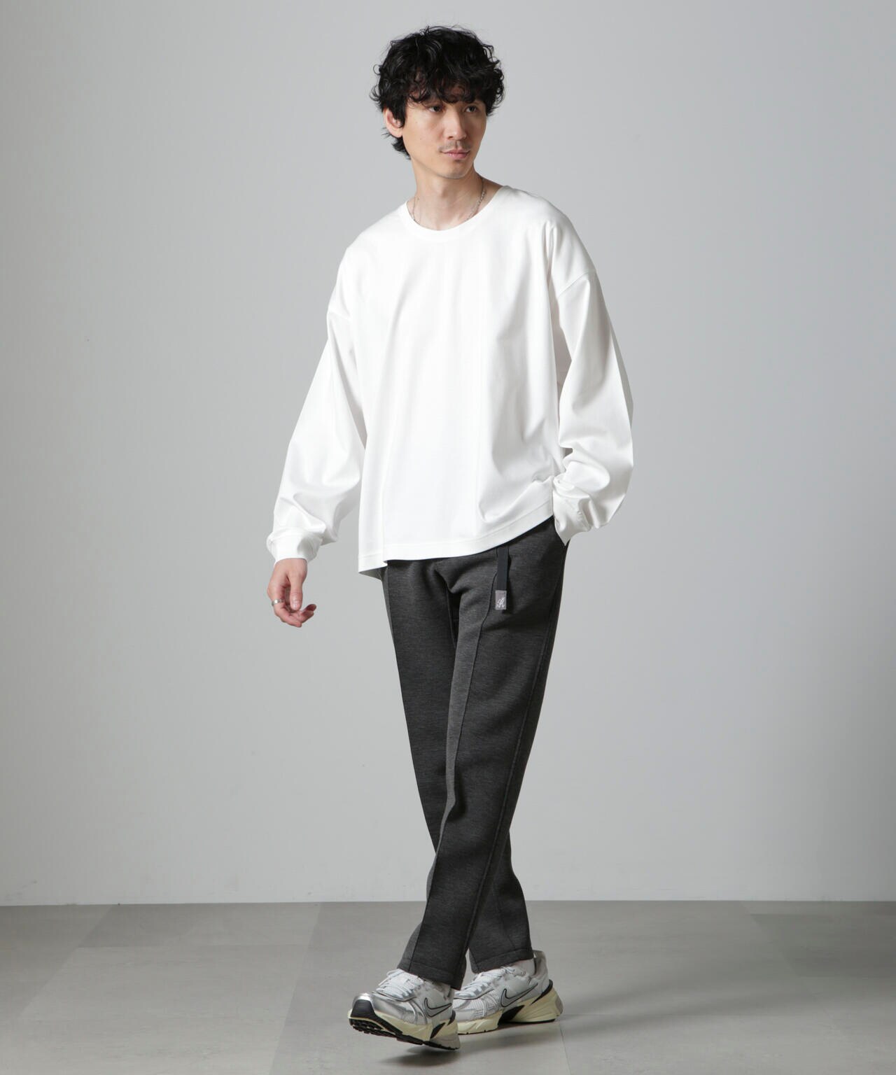 WEB限定/アンチスメル ルーズ クルーネックTシャツ 長袖 6724223213