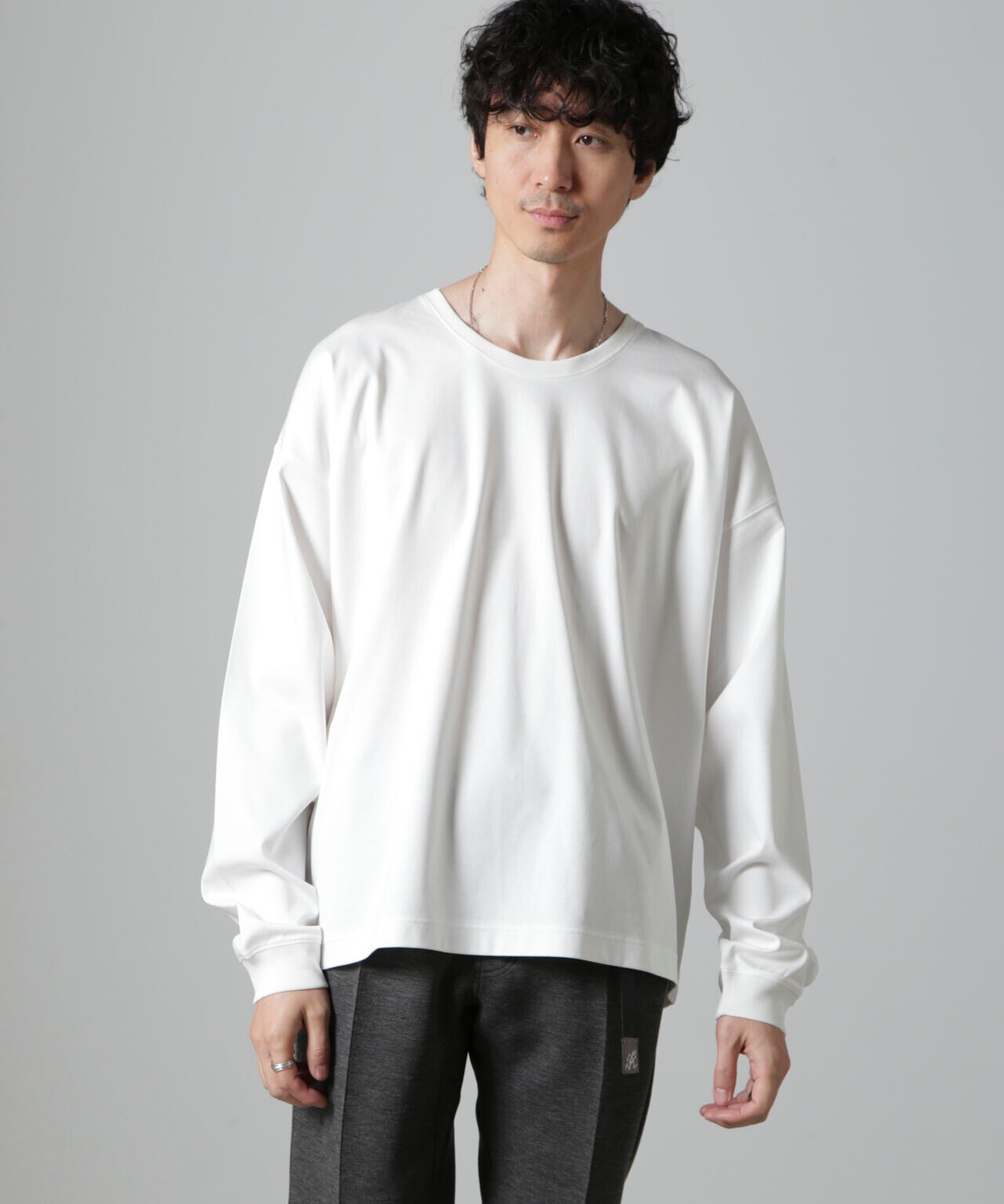 WEB限定/アンチスメル ルーズ クルーネックTシャツ 長袖 6724223213