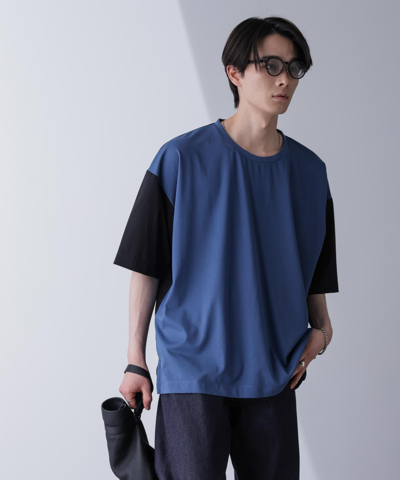 袖切り替えビッグＴシャツ 半袖 6724224211