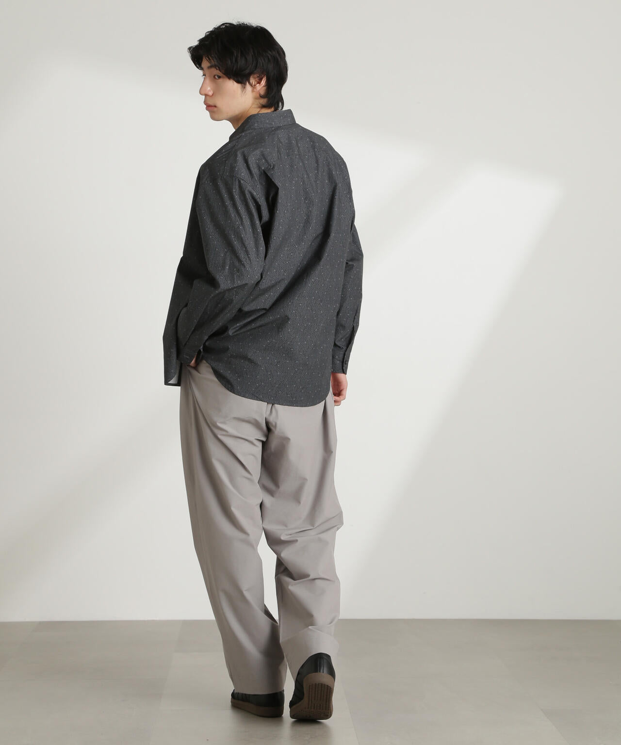 オリジナルパターンフラワープリントシャツ 長袖 6725120212