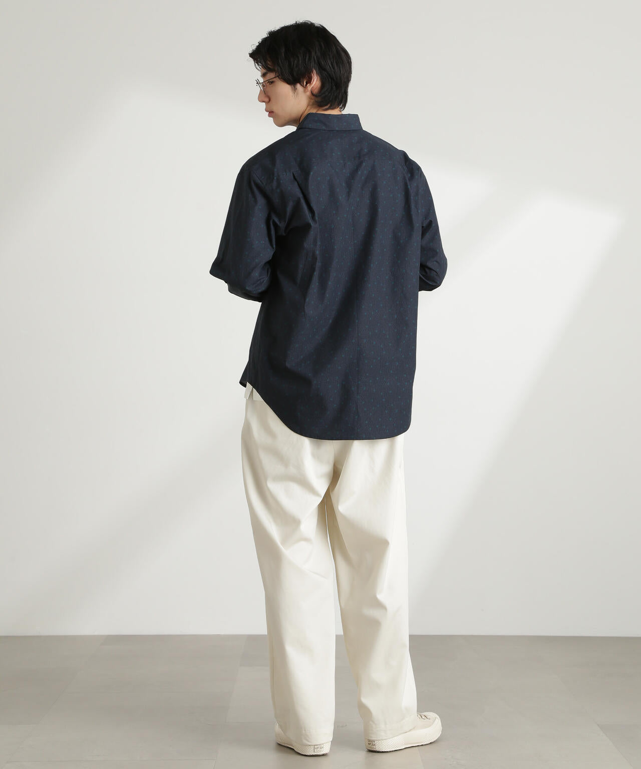 オリジナルパターンフラワープリントシャツ 長袖 6725120212