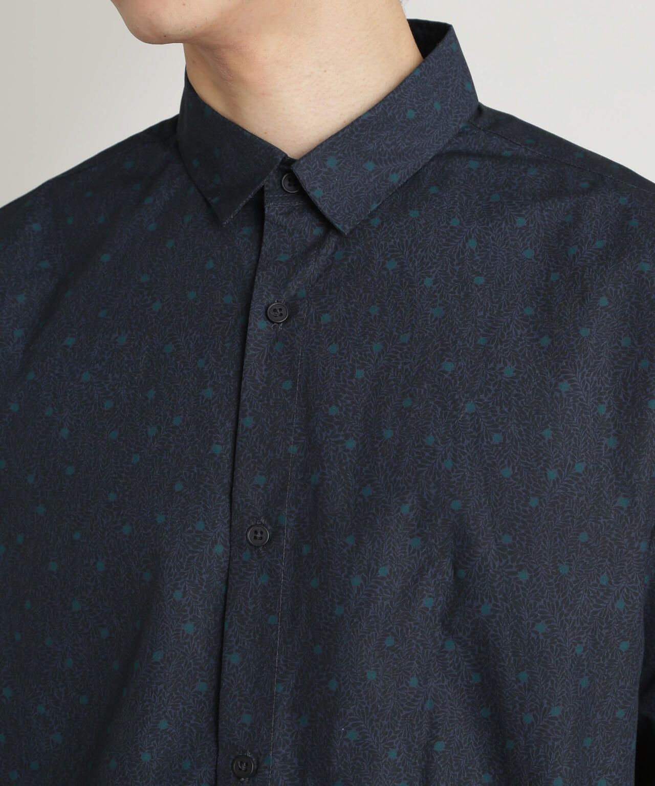 オリジナルパターンフラワープリントシャツ 長袖 6725120212