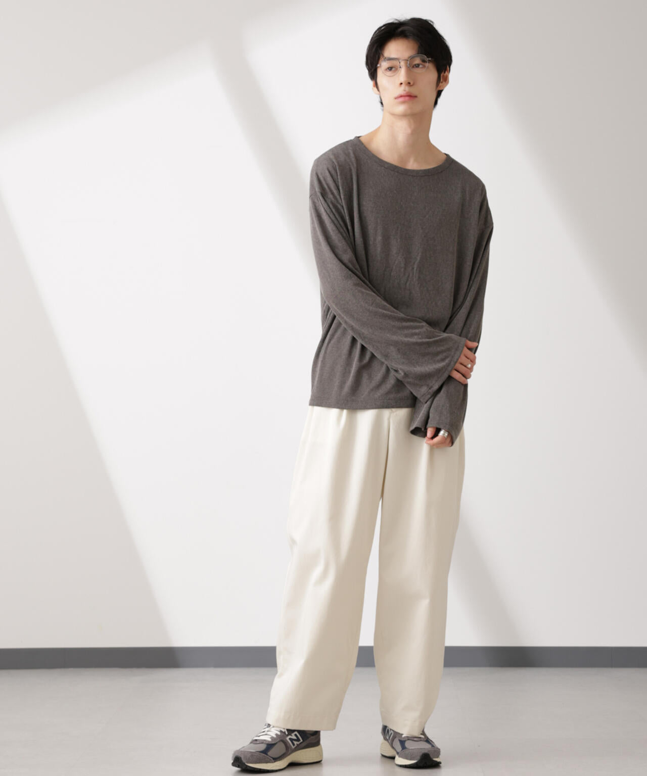 WEB限定/セミシアークルーネックプルオーバー 長袖 6725123210