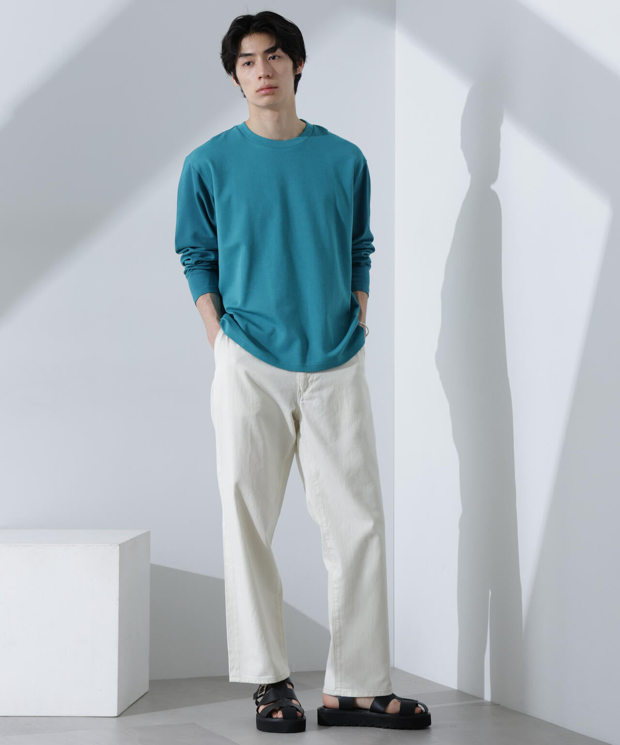 2トーンシルケットTシャツ 長袖 6725123212