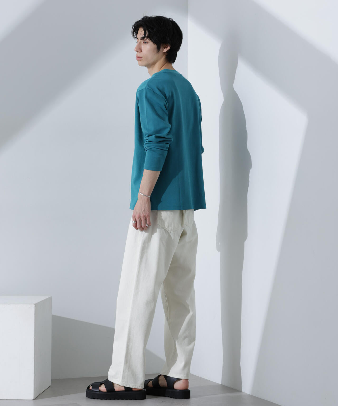 2トーンシルケットTシャツ 長袖 6725123212