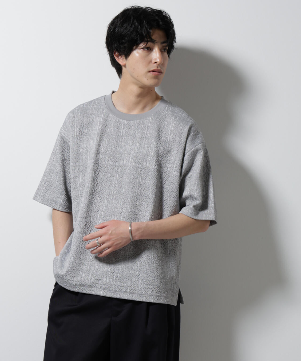 パターンジャガードワイドTシャツ 6725124229