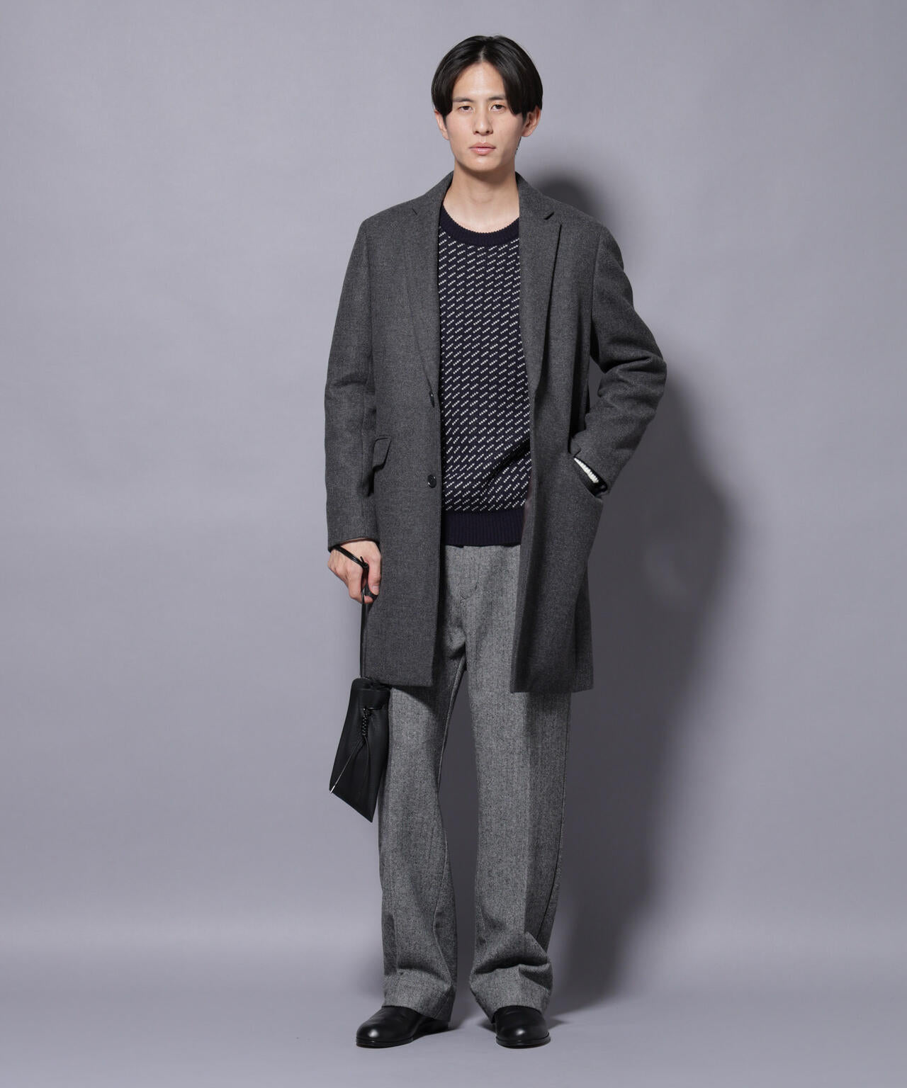 ウール/Nメルトンチェスターコート 6725211206