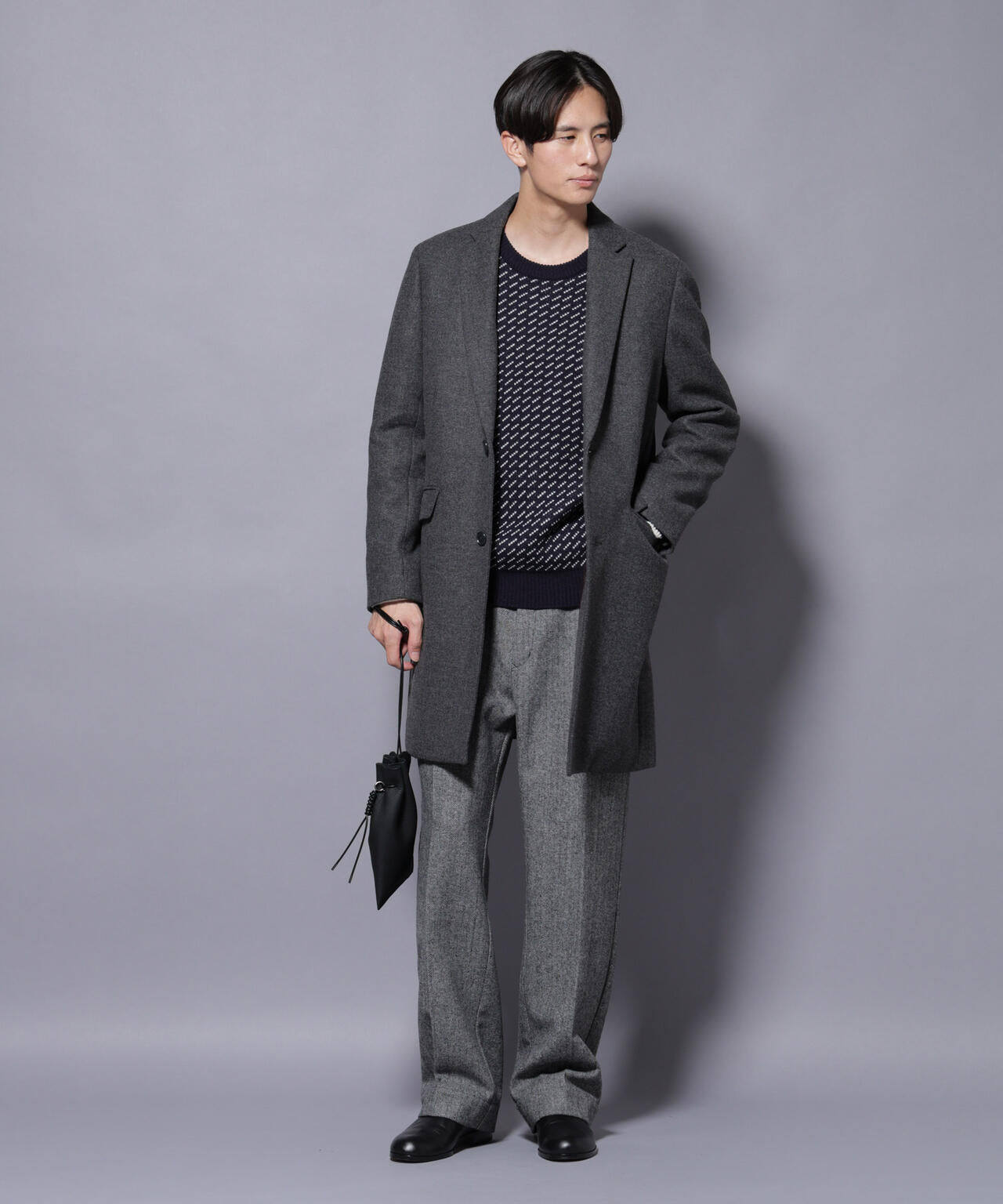 ウール/Nメルトンチェスターコート 6725211206