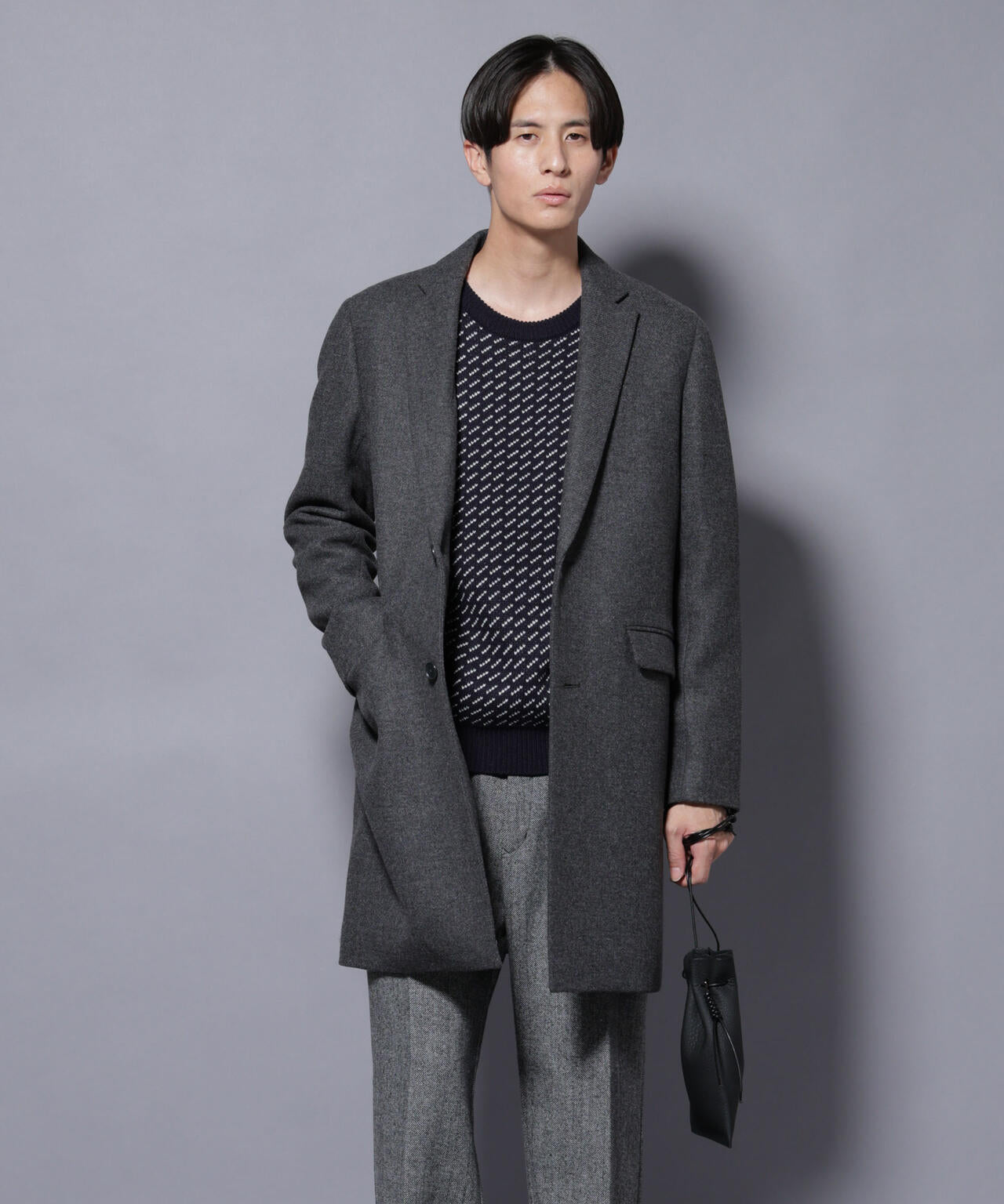 ウール/Nメルトンチェスターコート 6725211206