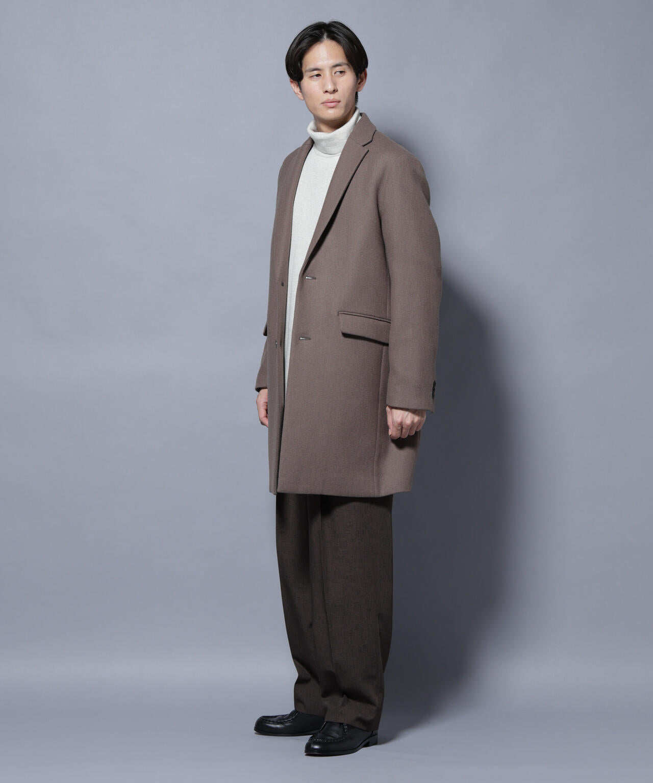 ウール/Nメルトンチェスターコート 6725211206