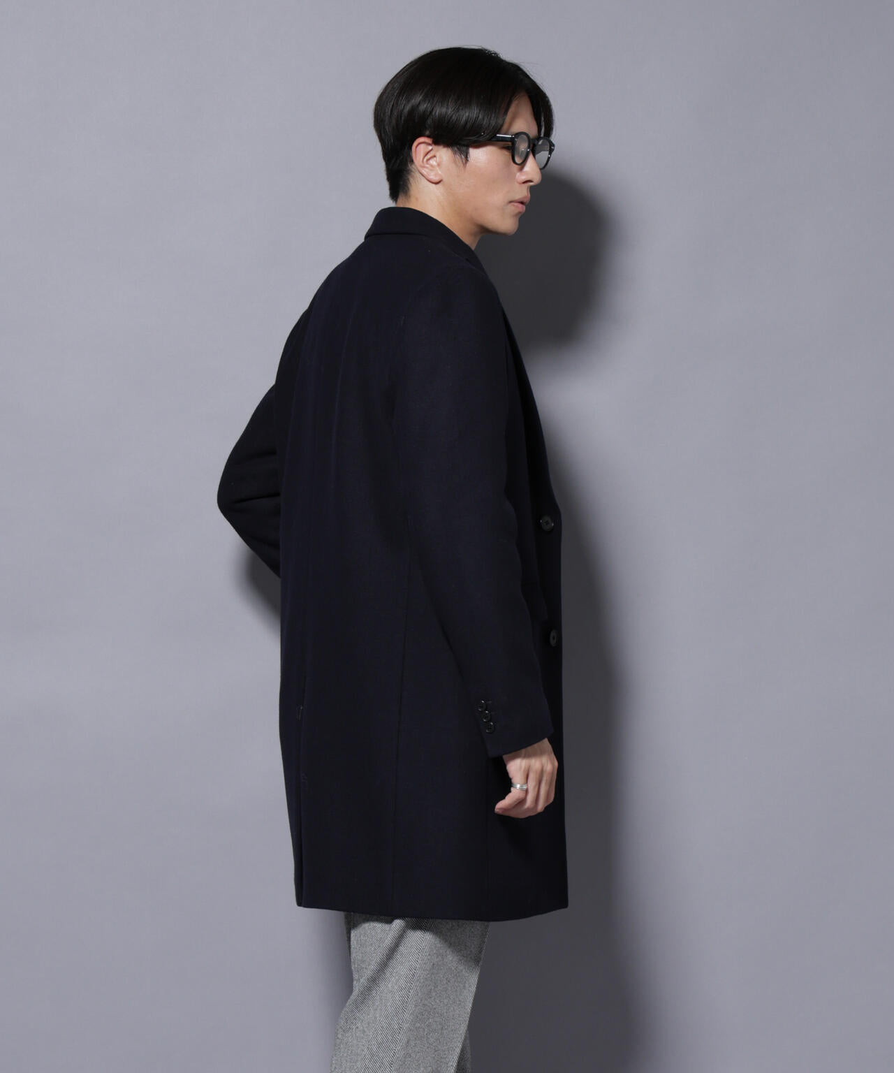 ウール/Nメルトンチェスターコート 6725211206