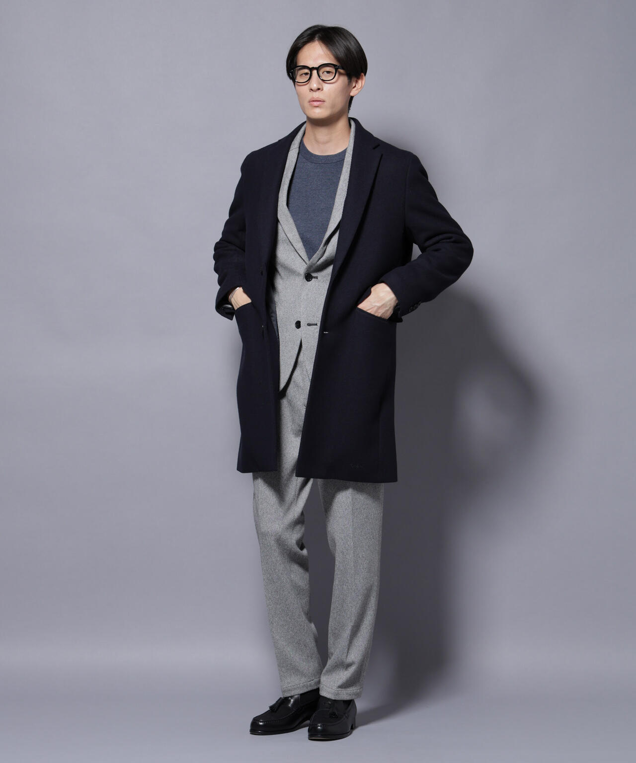 ウール/Nメルトンチェスターコート 6725211206