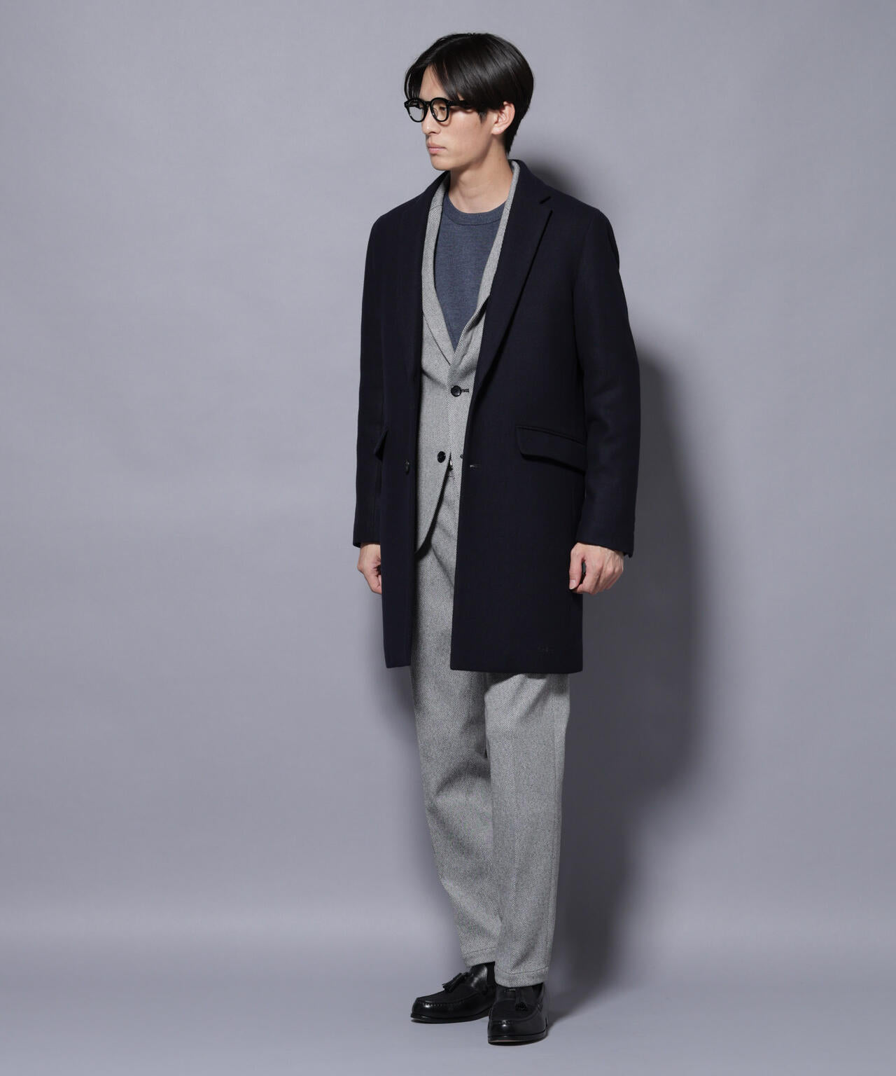 ウール/Nメルトンチェスターコート 6725211206