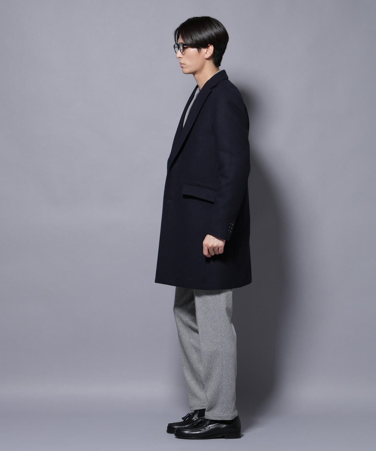 ウール/Nメルトンチェスターコート 6725211206