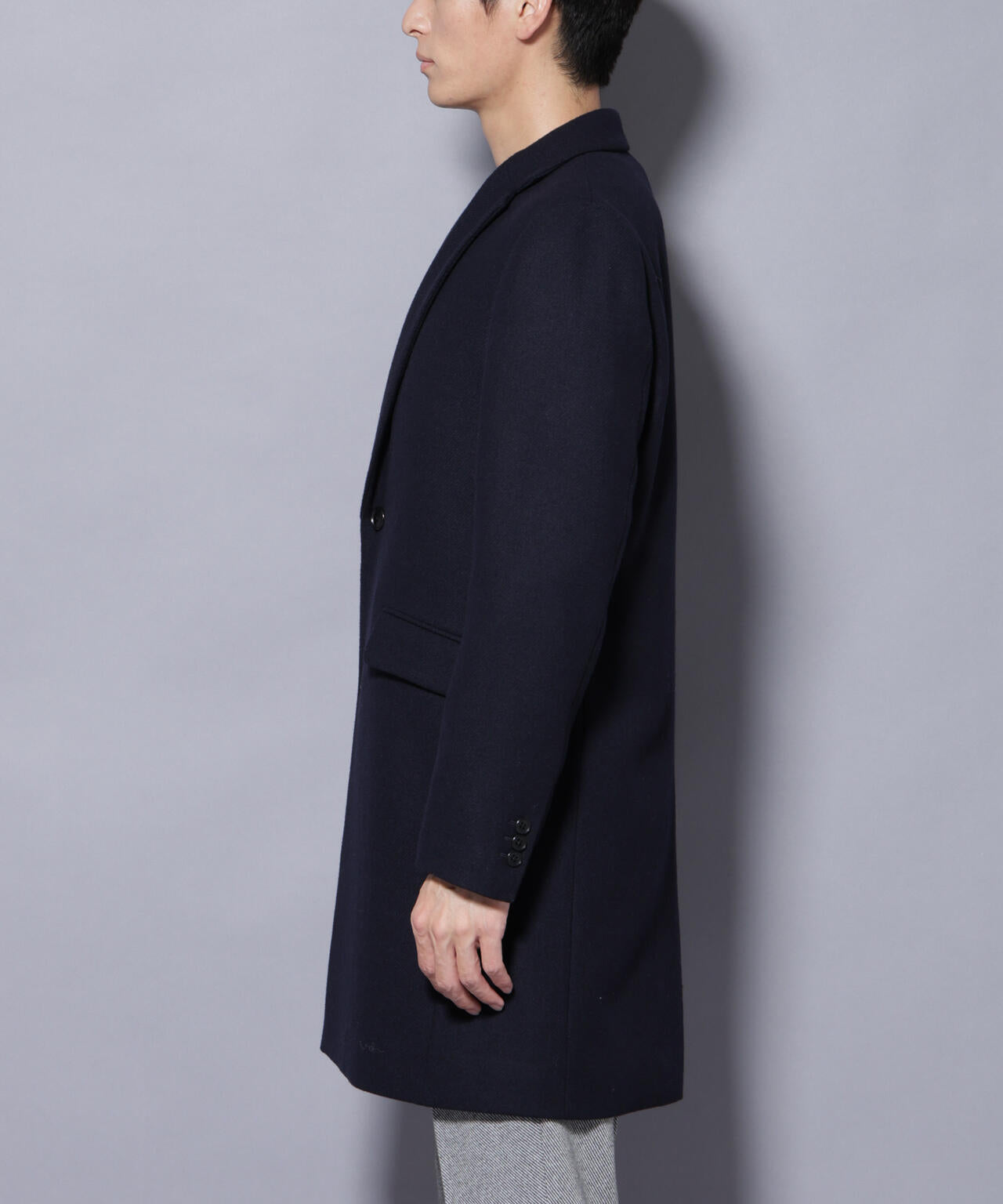 ウール/Nメルトンチェスターコート 6725211206