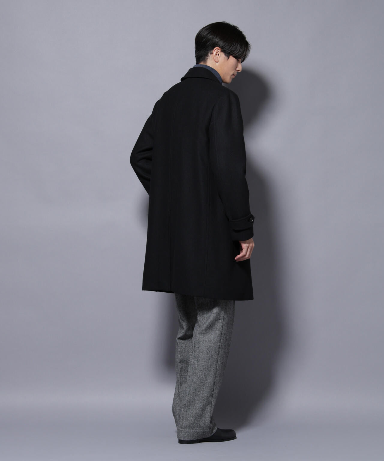 ウール/Nメルトンステンカラーコート 6725211207