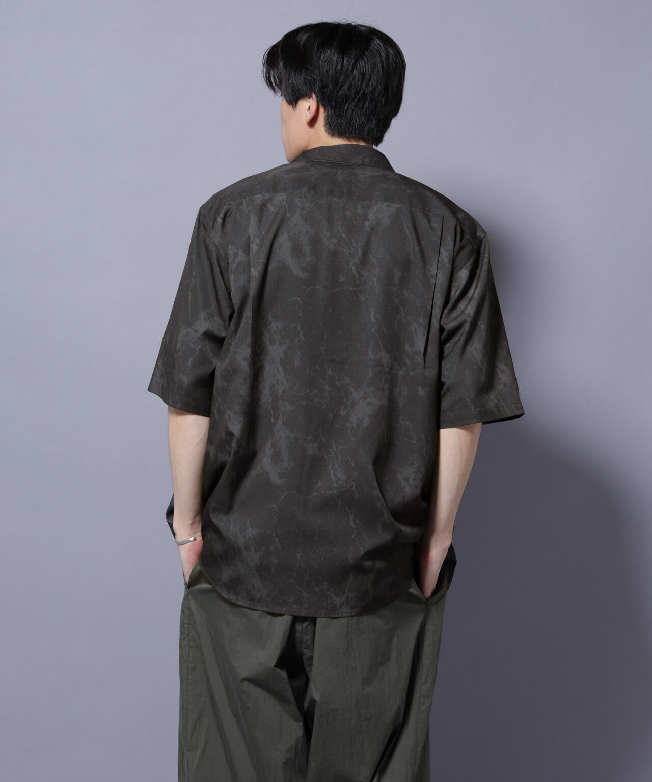 ストーンパターン半袖シャツ 6725221206