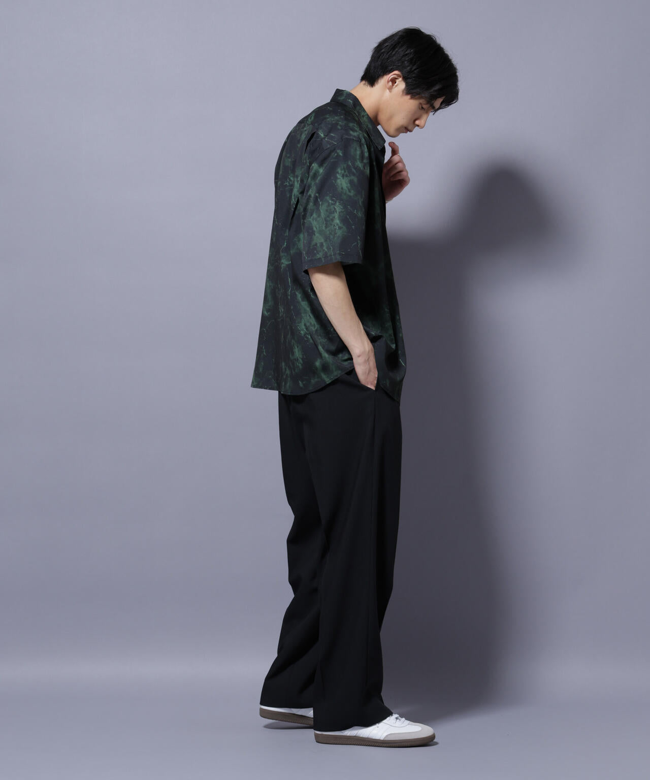 ストーンパターン半袖シャツ 6725221206