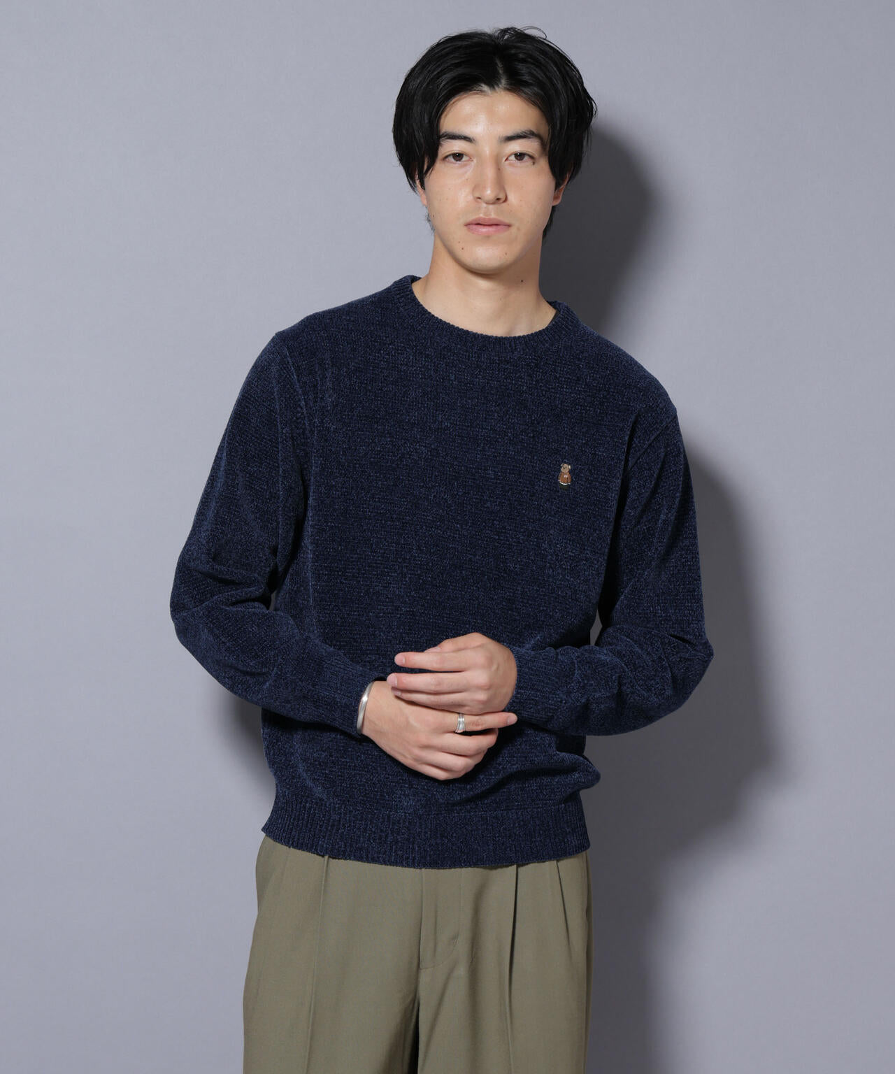 ナノベアモールニットクルーネック 2