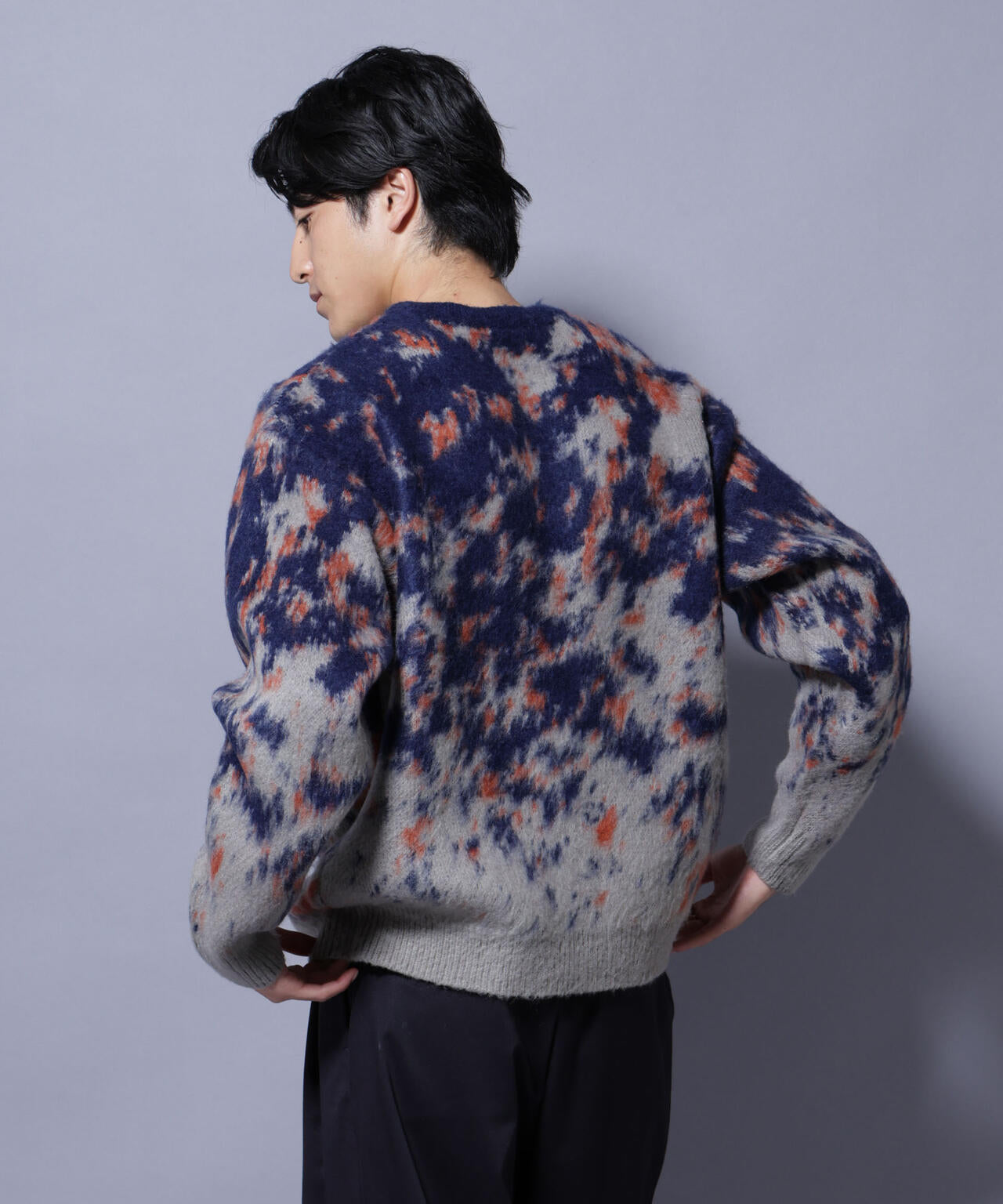 アート柄クルーネックニット2 ブライトカラー 6725222211