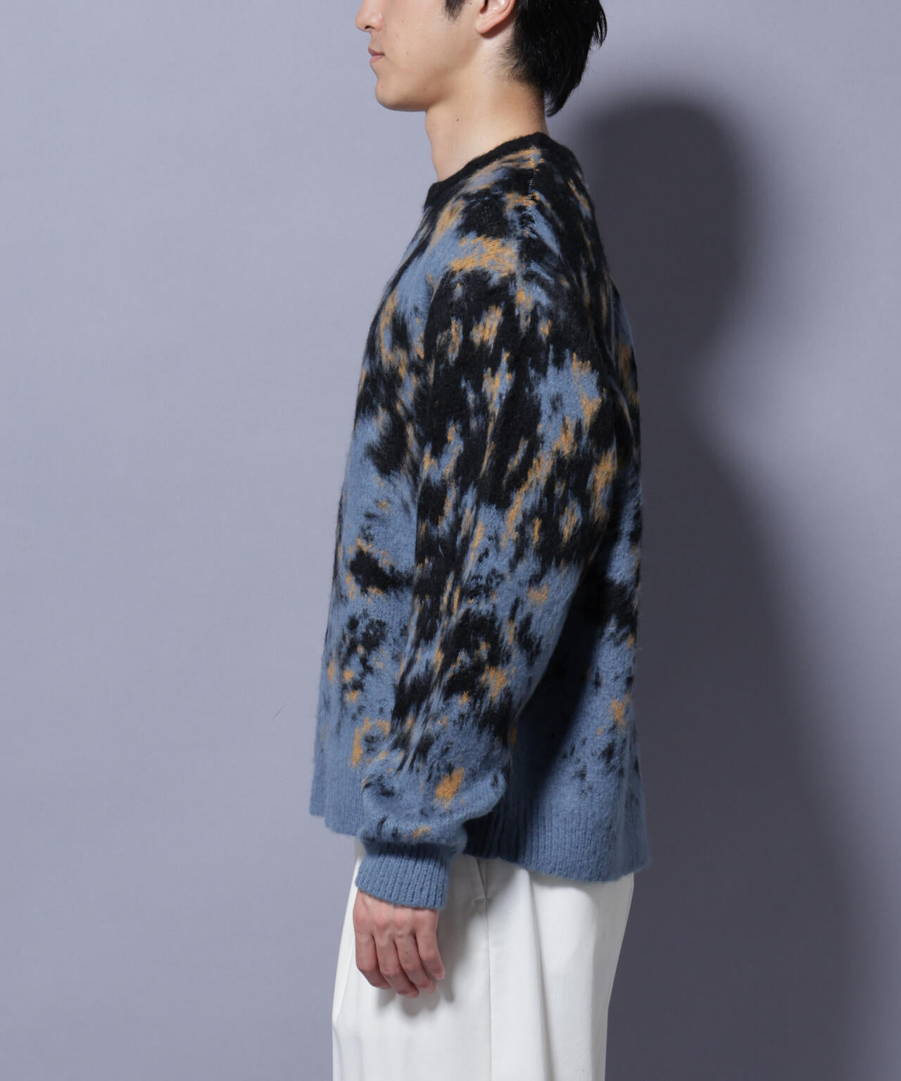 アート柄クルーネックニット2 ブライトカラー 6725222211