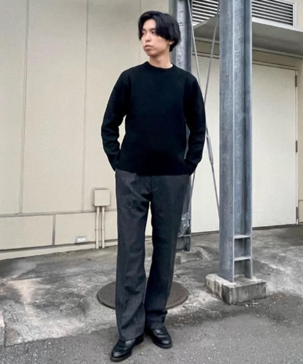 PBTストレッチクルーネックニット 6725222217