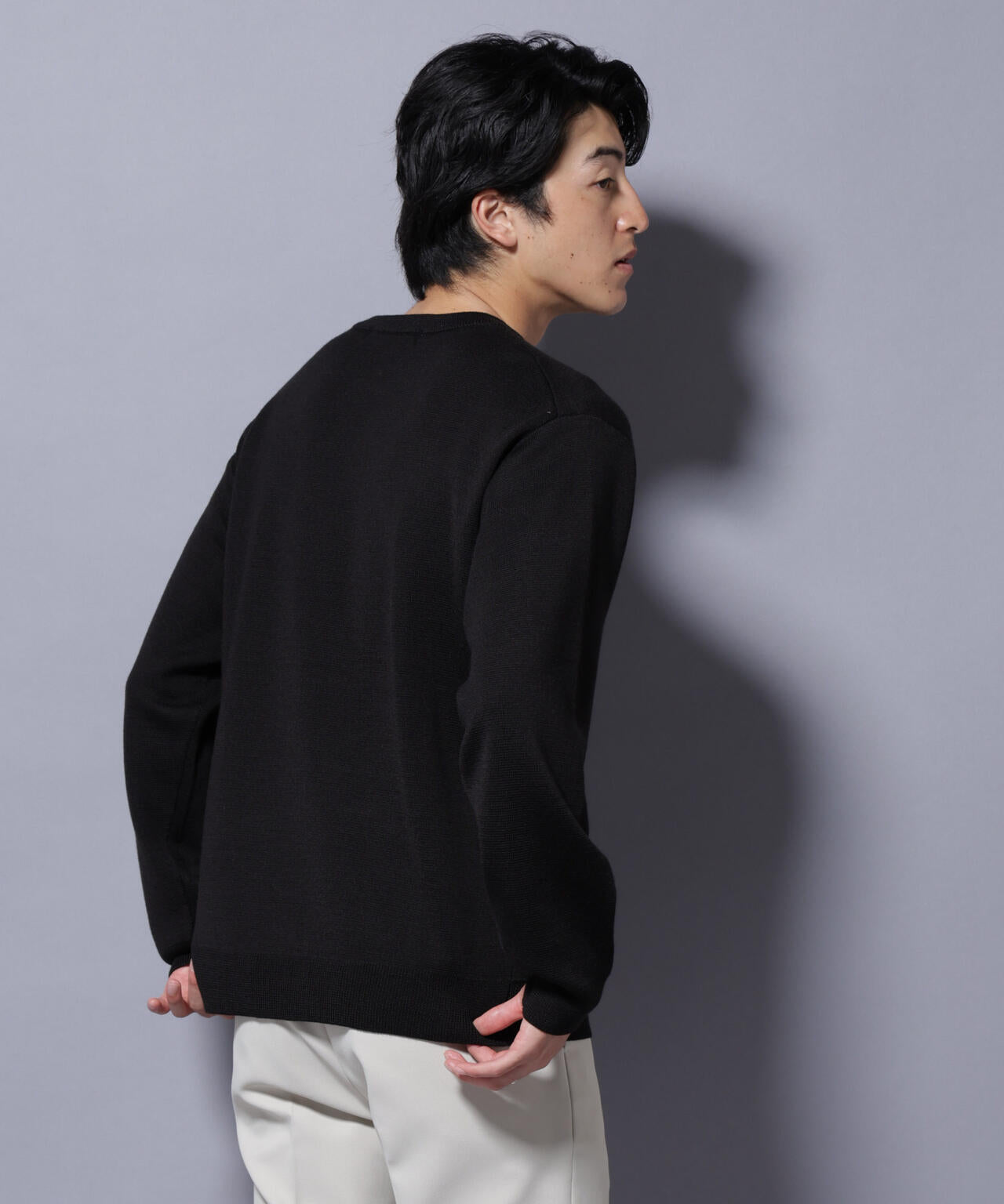 タスマニアウールミックス ミラノリブリラックスクルーネックニット 6725222222