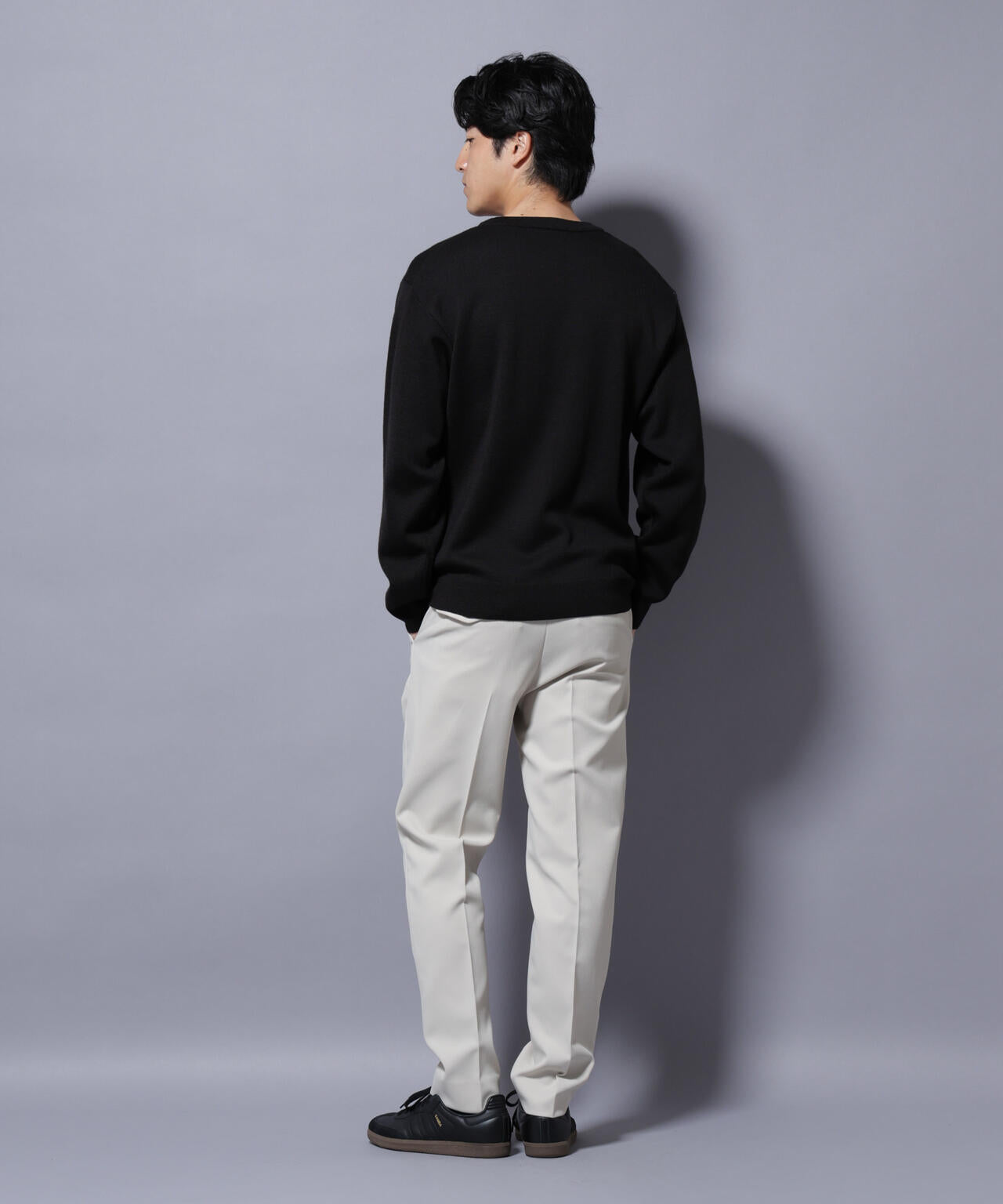 タスマニアウールミックス ミラノリブリラックスクルーネックニット 6725222222