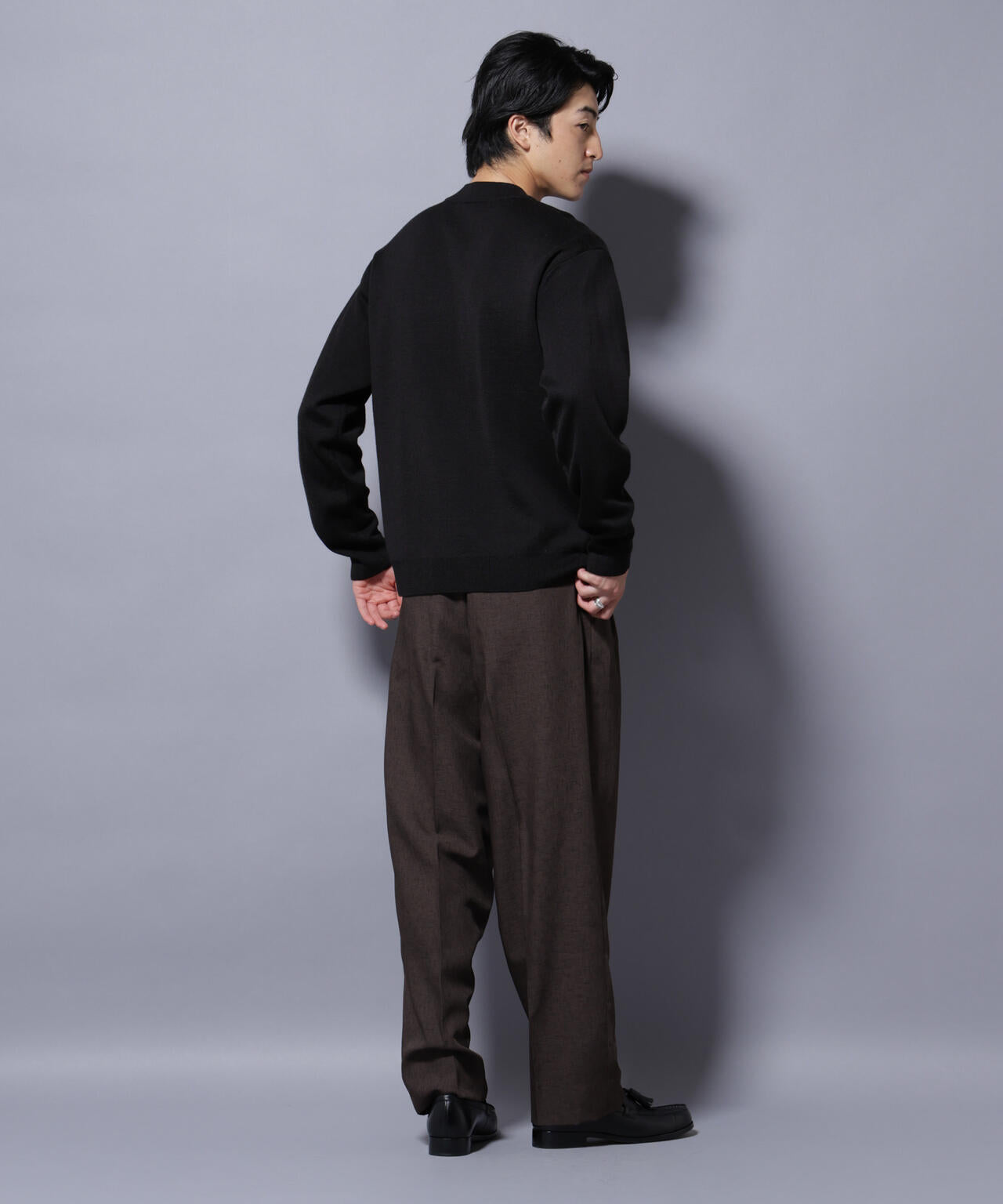 タスマニアウールミックス ミラノリブリラックスモックネックニット 6725222223