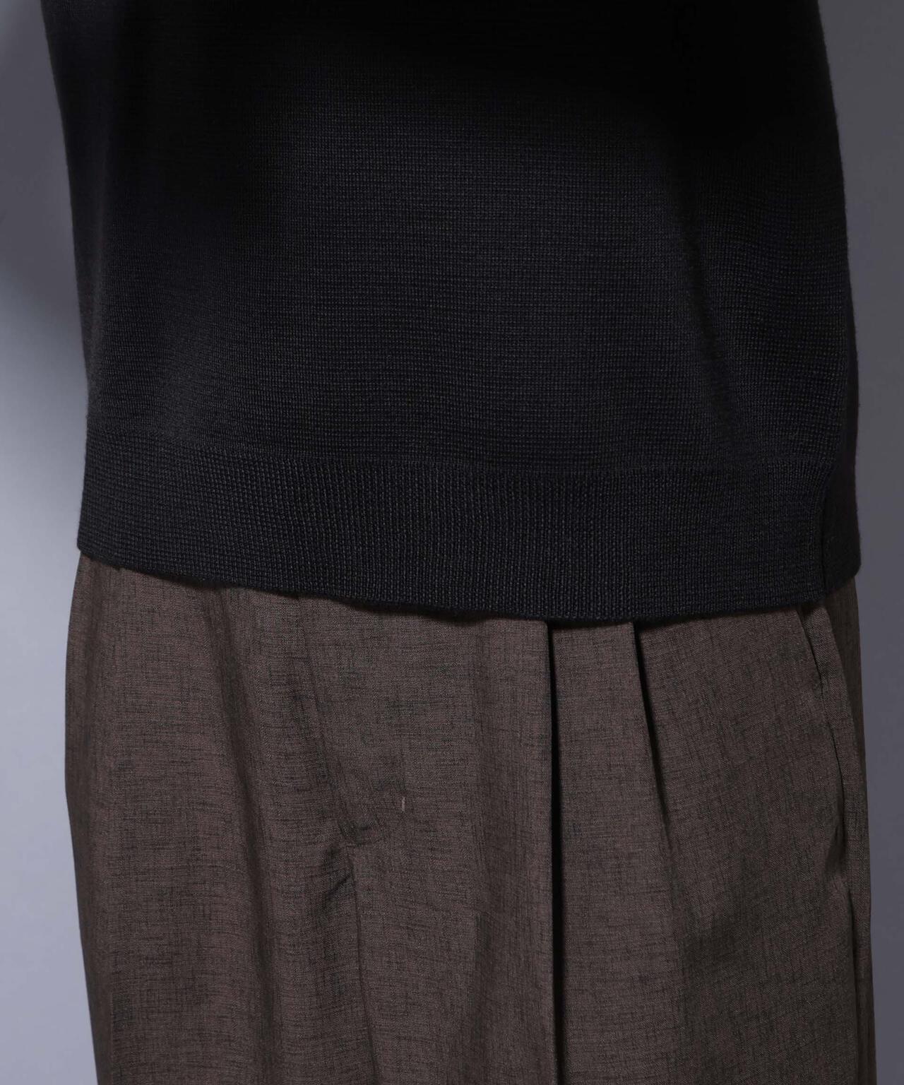 タスマニアウールミックス ミラノリブリラックスモックネックニット 6725222223