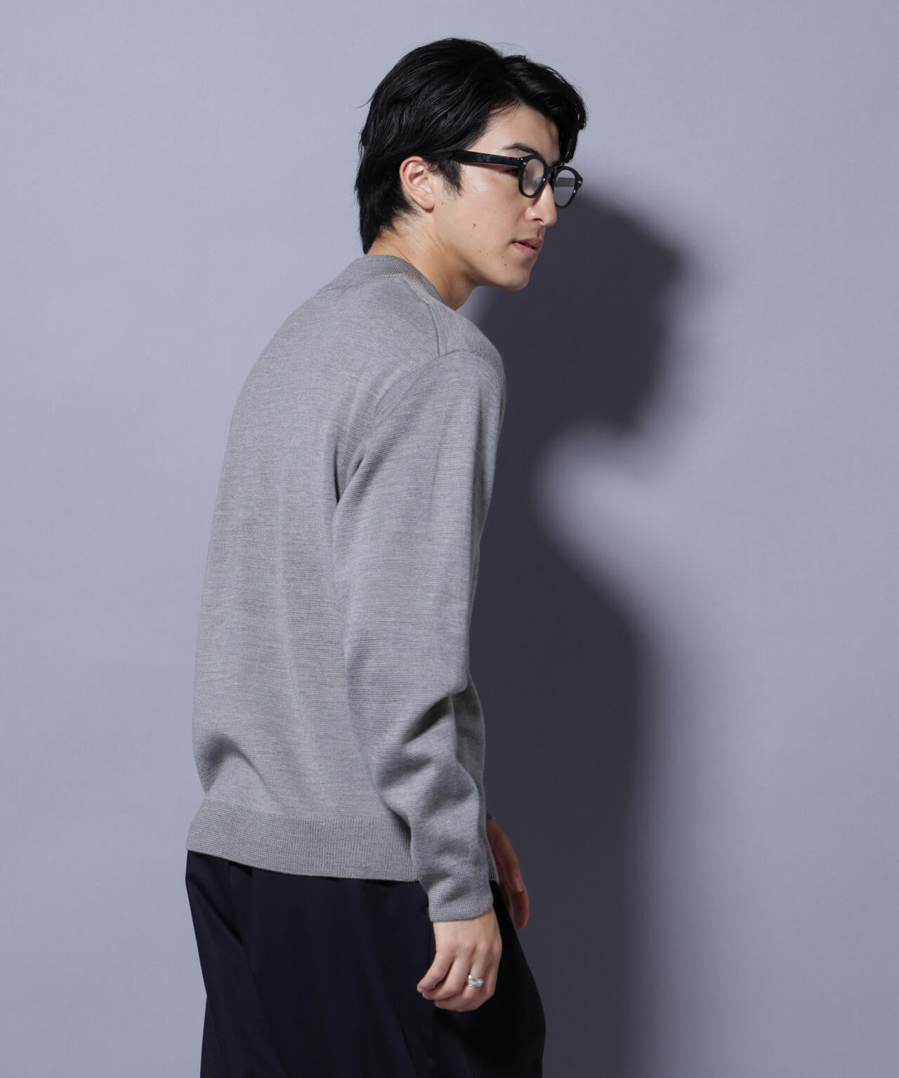 タスマニアウールミックス ミラノリブリラックスモックネックニット 6725222223