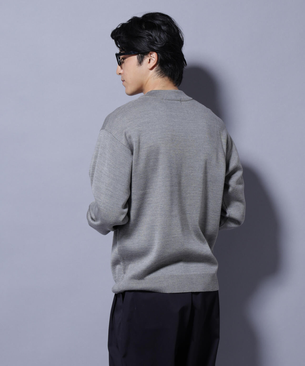 タスマニアウールミックス ミラノリブリラックスモックネックニット 6725222223