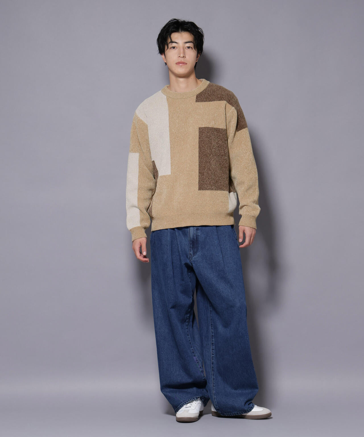 モールヤーンブロッキングニット 6725222226