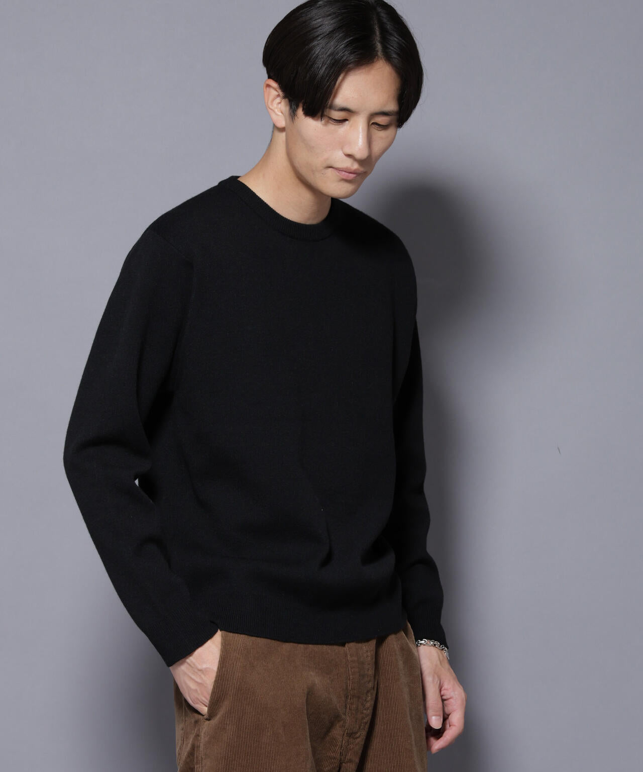 シルク混クルーネックニット 6725222227