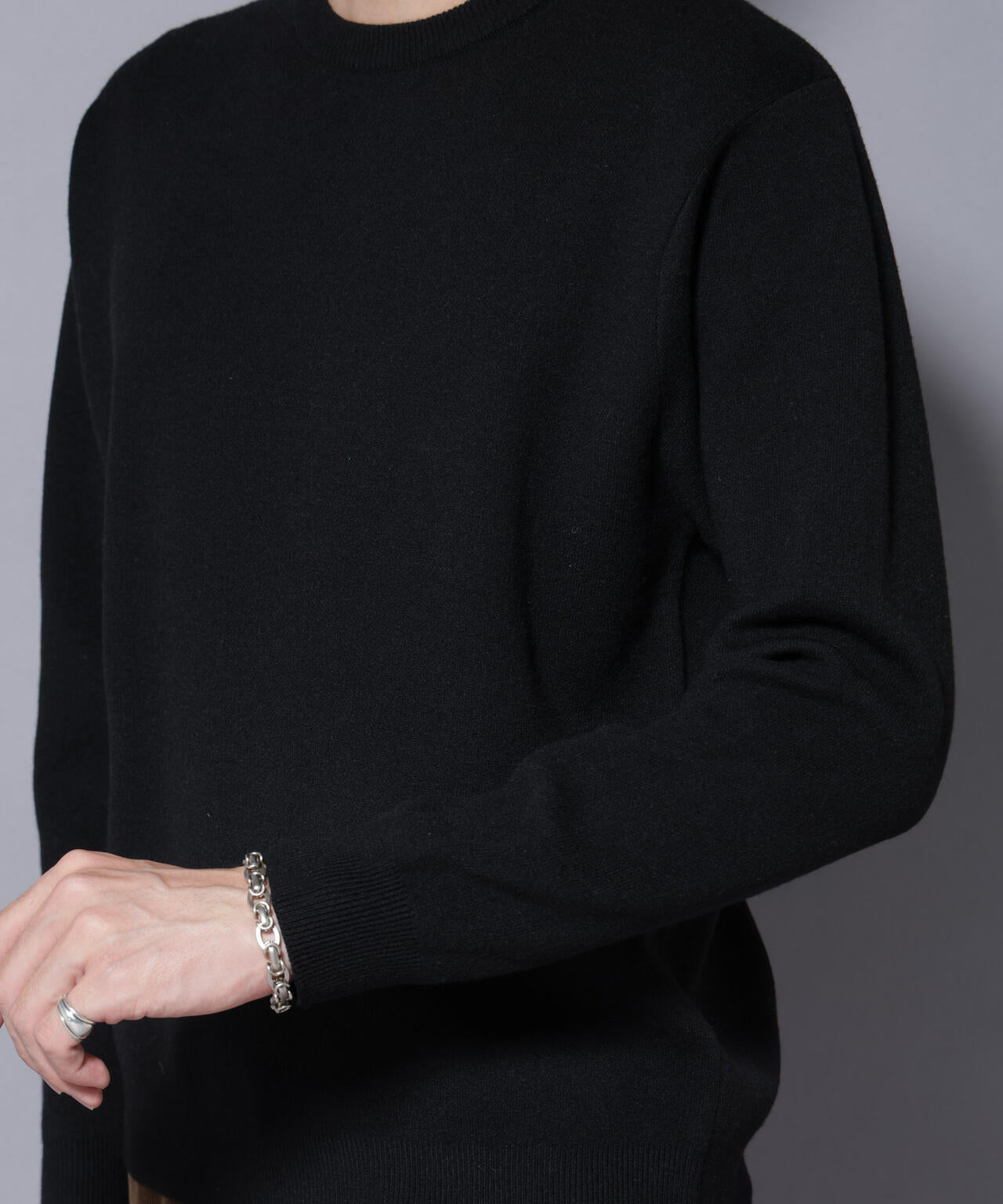 シルク混クルーネックニット 6725222227