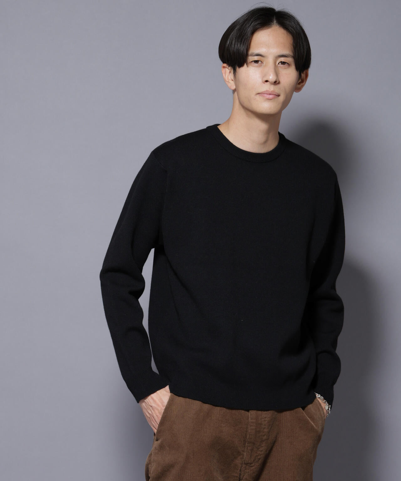 シルク混クルーネックニット 6725222227