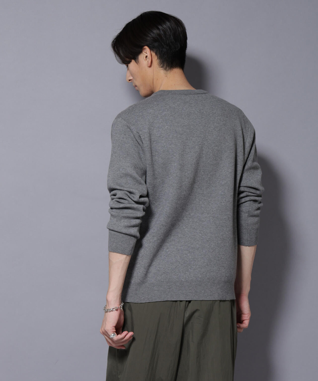 シルク混クルーネックニット 6725222227