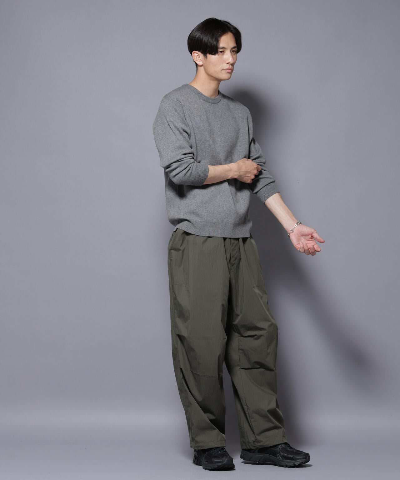 シルク混クルーネックニット 6725222227