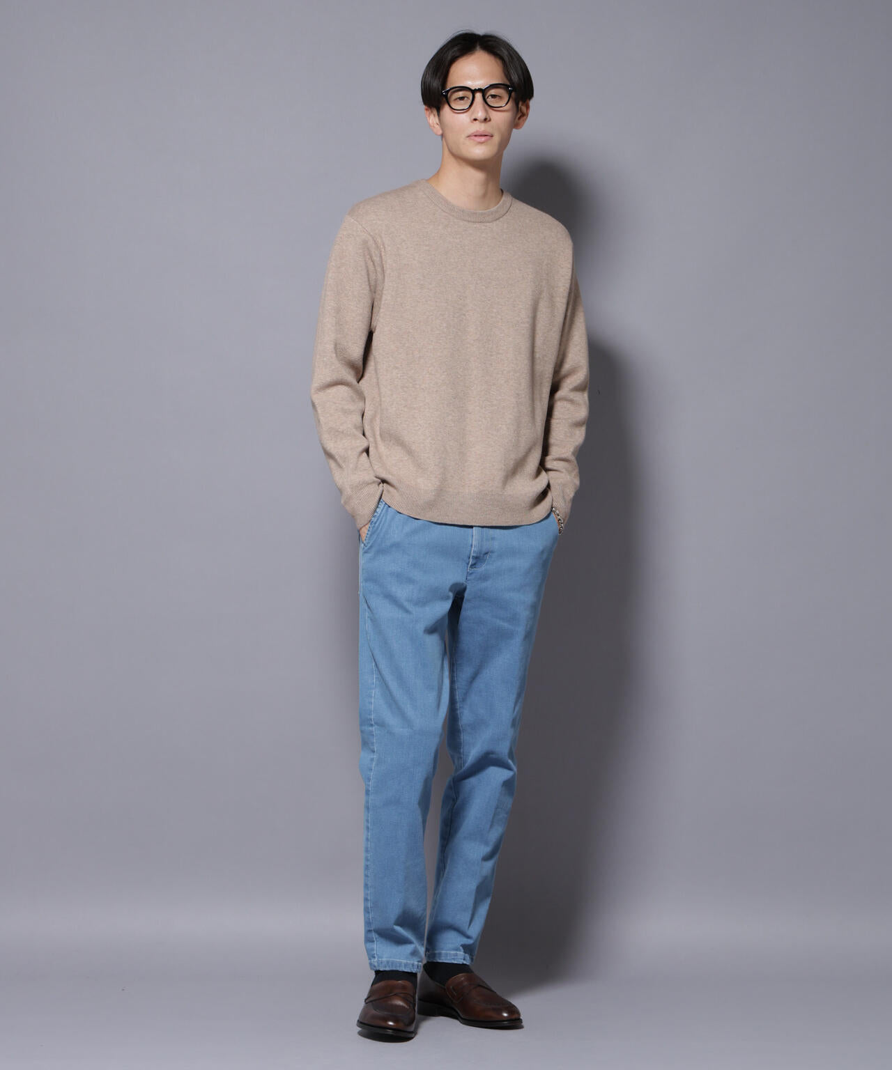 シルク混クルーネックニット 6725222227