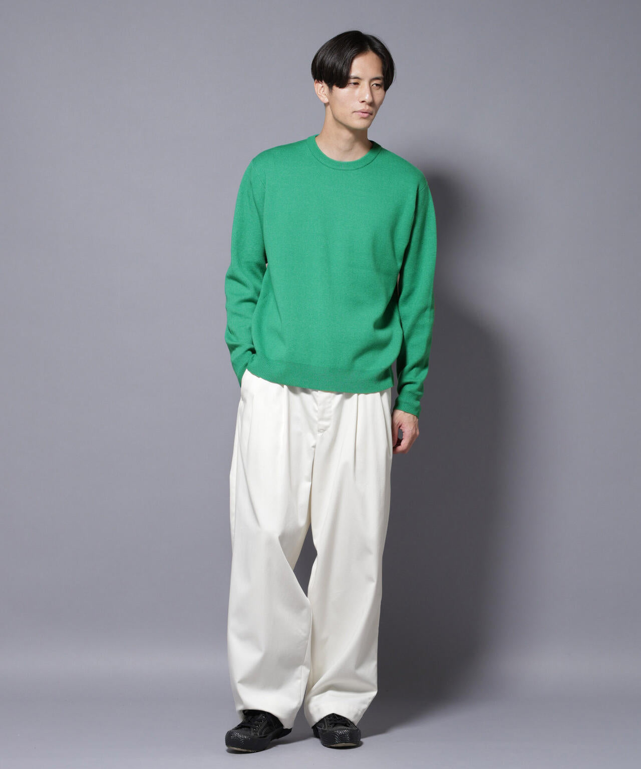 シルク混クルーネックニット 6725222227