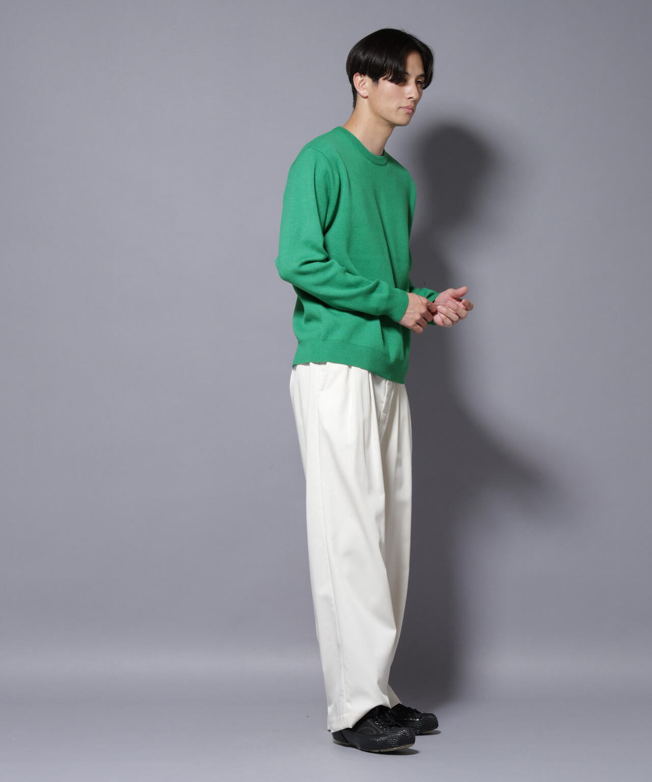 シルク混クルーネックニット 6725222227