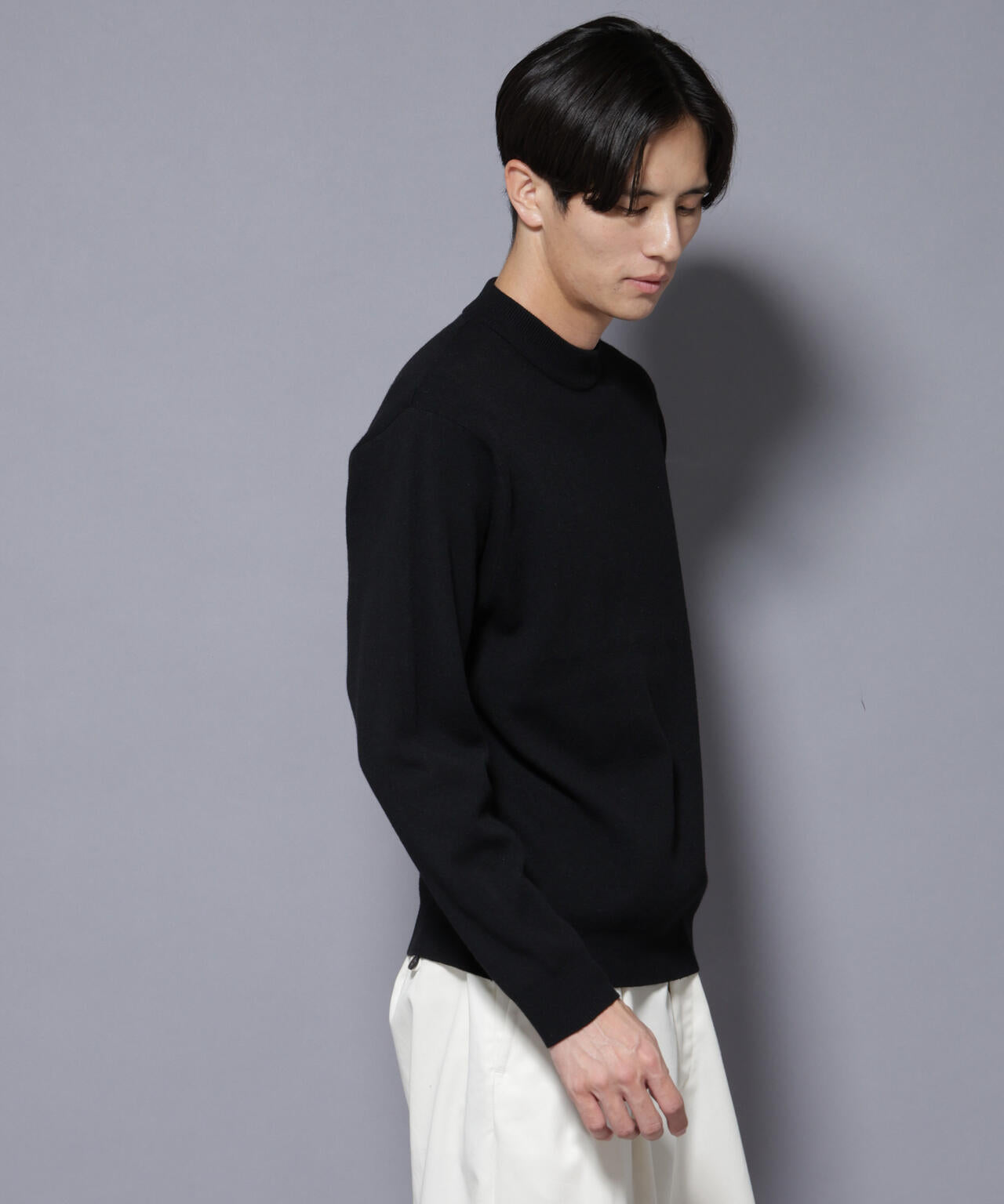 シルク混モックネックニット 6725222228